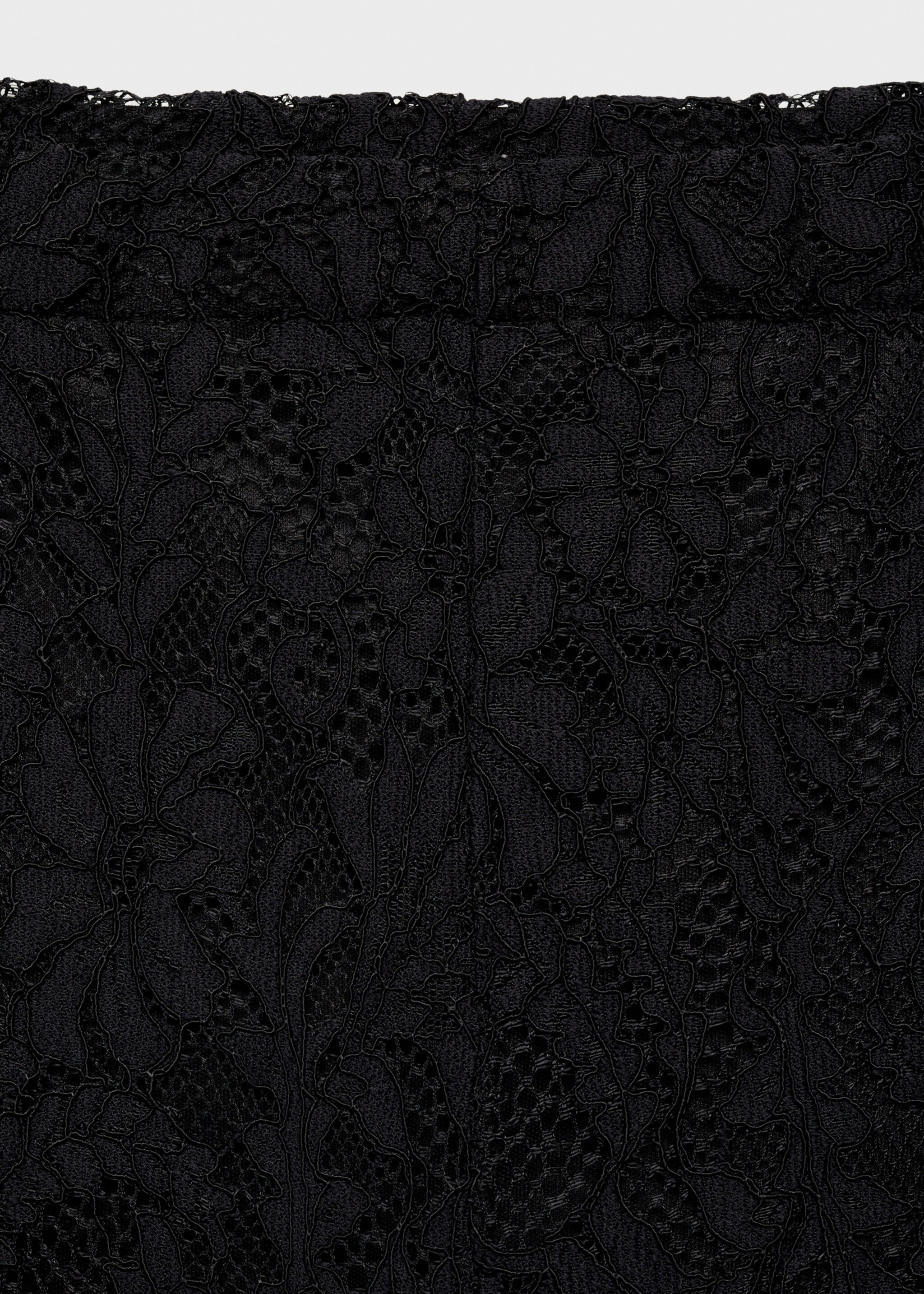 Wideleg-Hose mit Spitze - Detail des Artikels 8, Schwarz. Ref: 77059064-00.