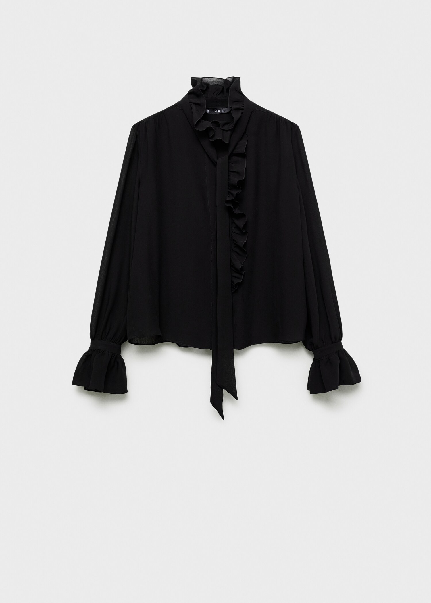 Turtleneck ruffled blouse - Article without model