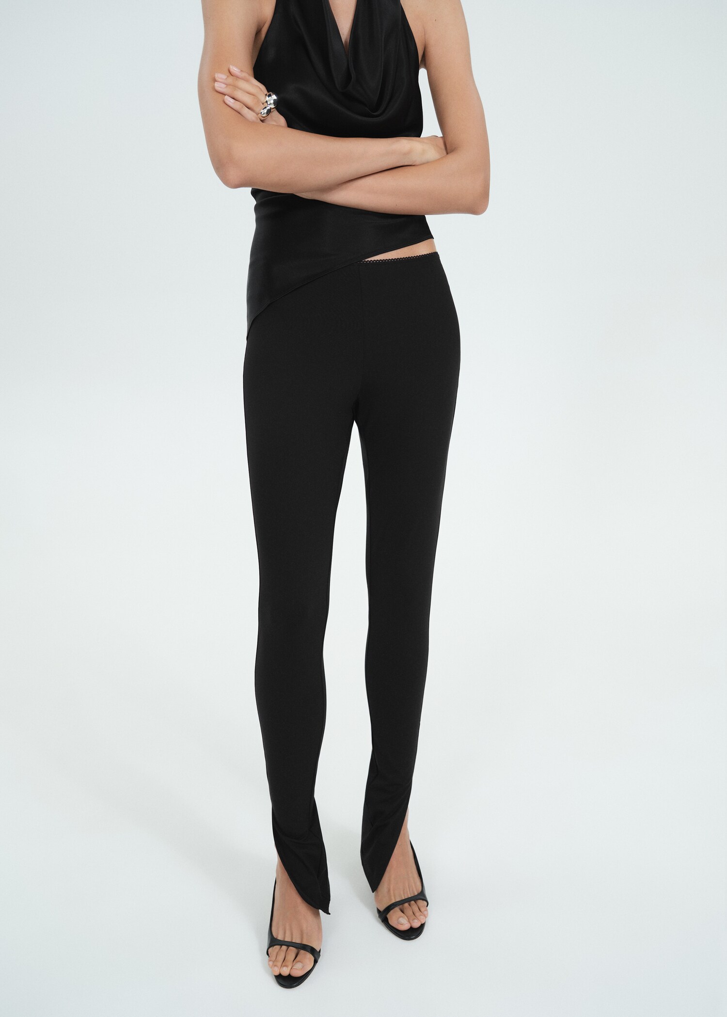 Slit hem leggings - Medium plane