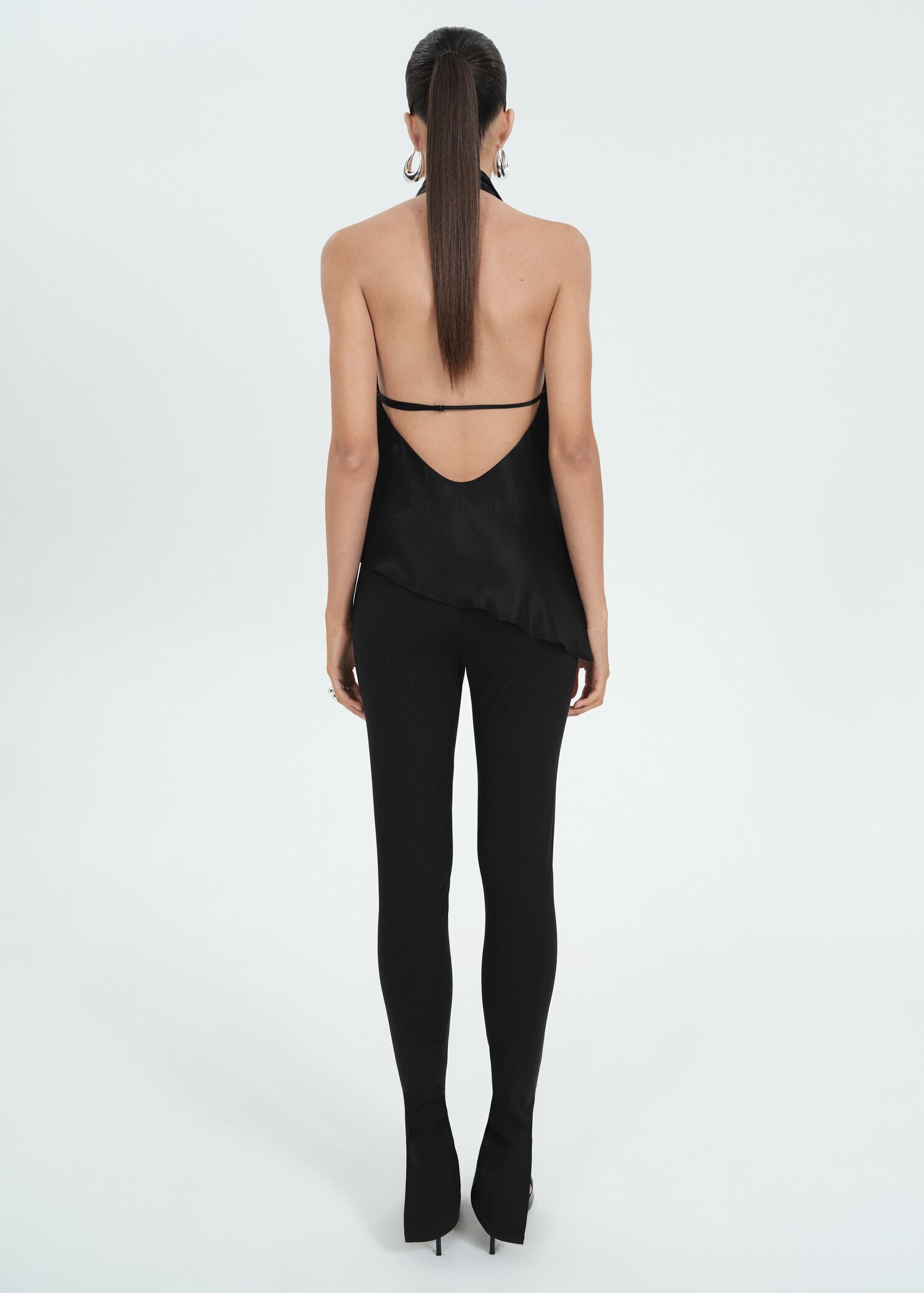 Slit hem leggings - Reverse of the article