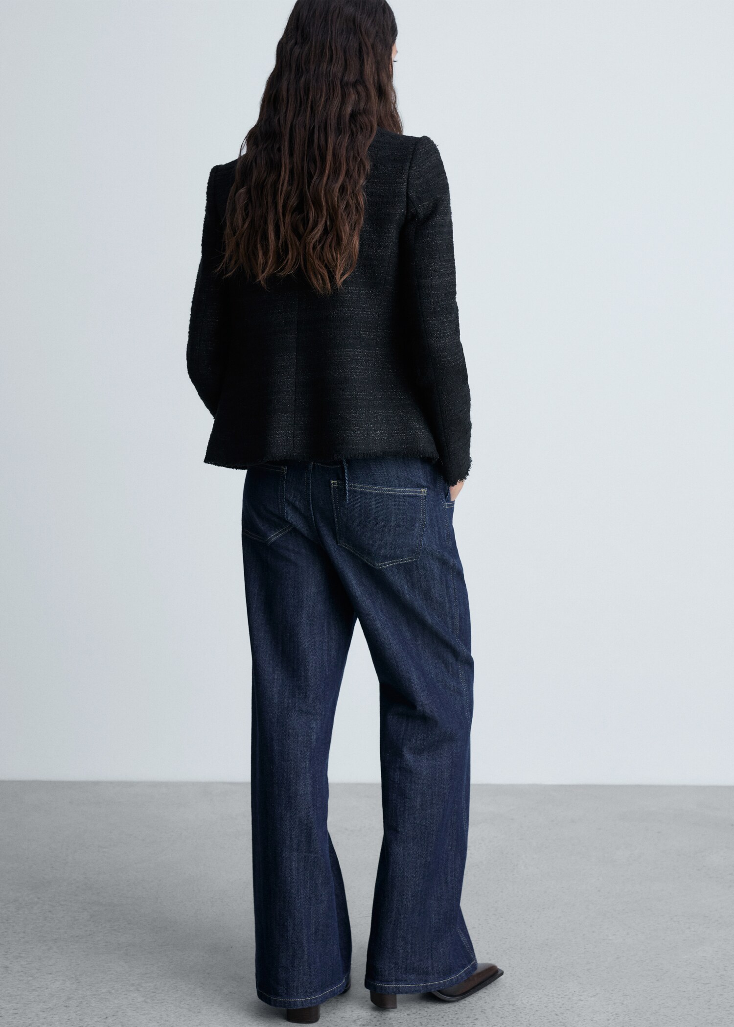 Tweed-Jacke mit Taschen - Rückseite des Artikels