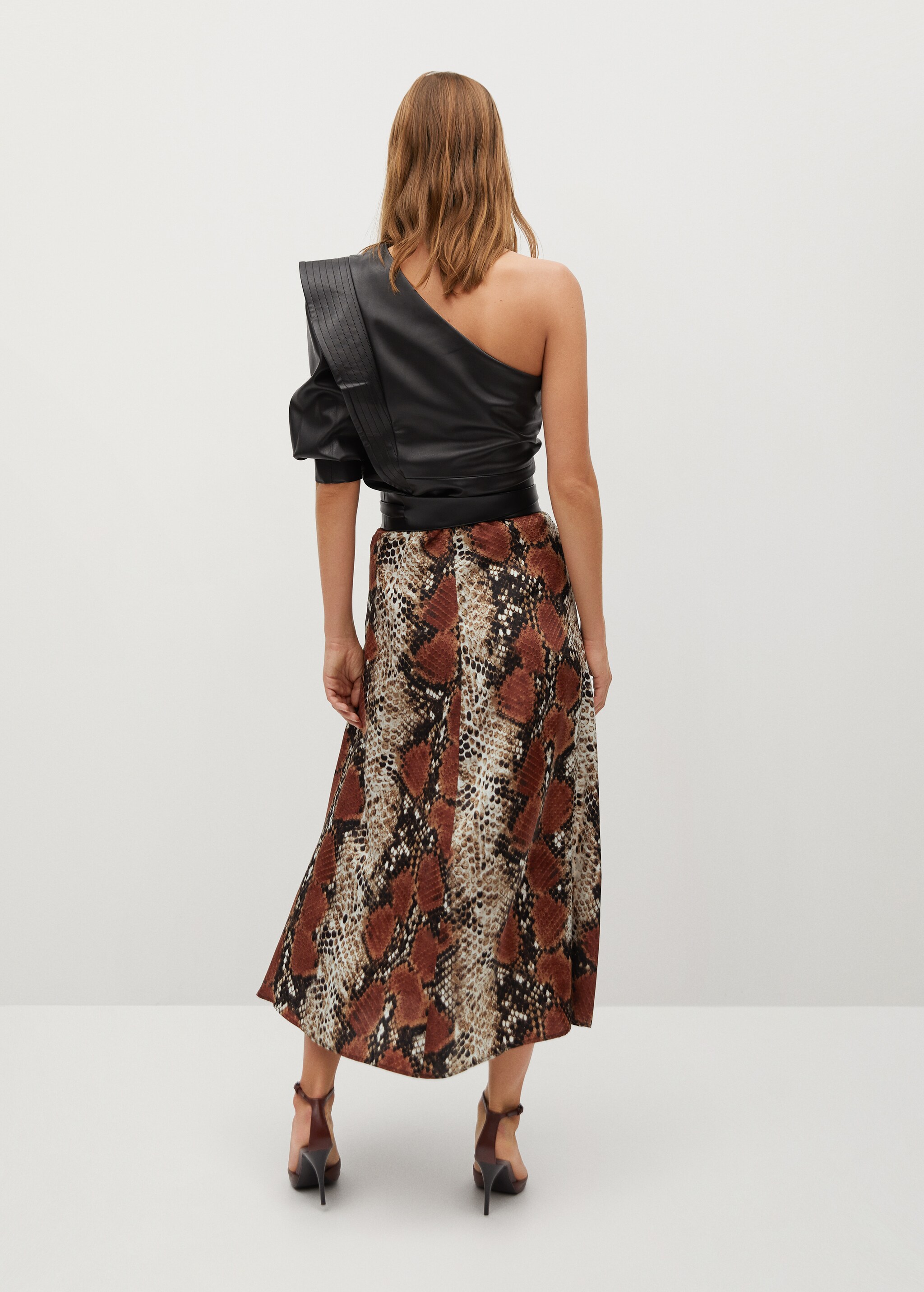 Falda midi estampada - Reverso del artículo