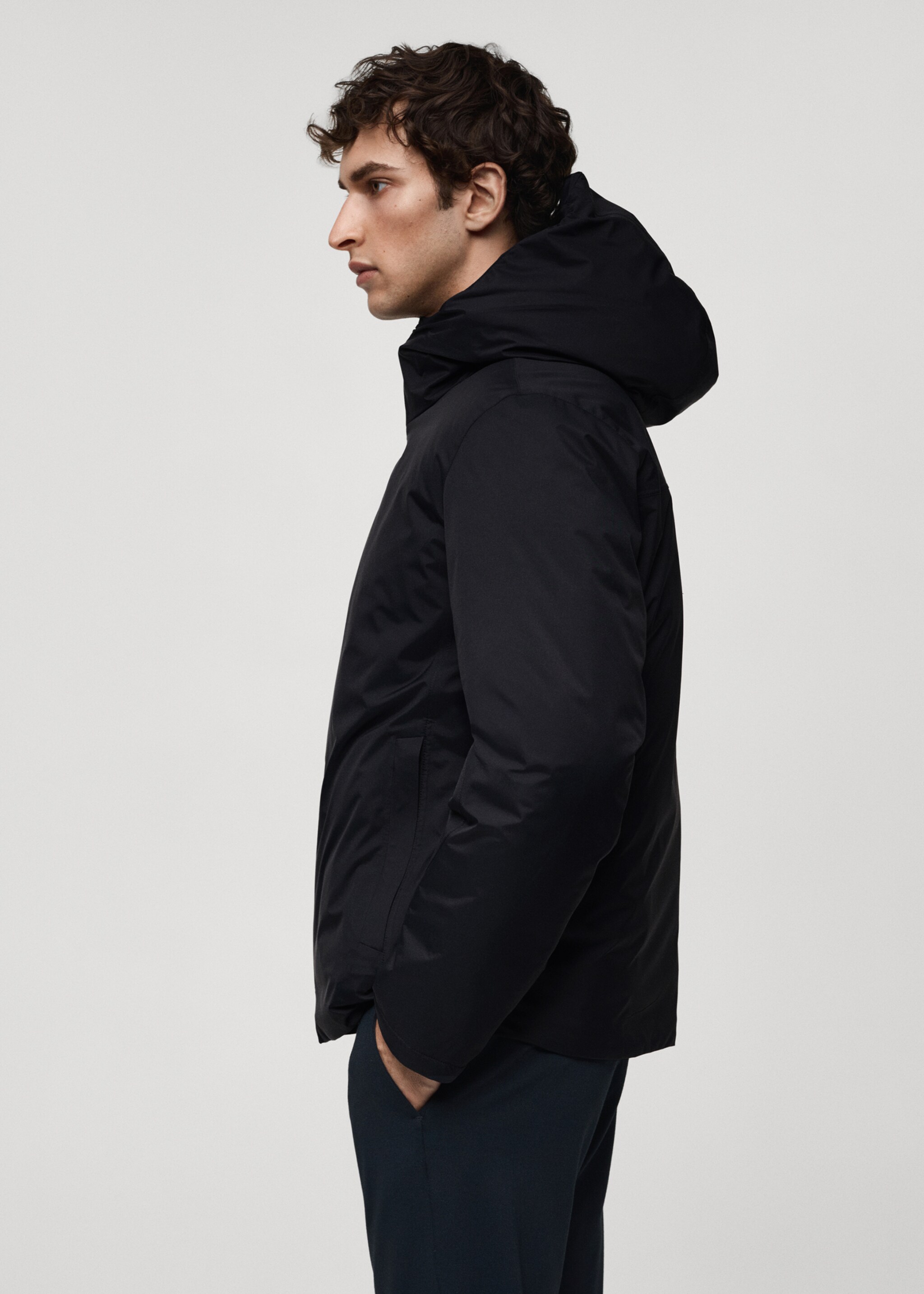 Thermoregulating waterproof padded anorak - Details of the article 2, Dark Navy. Ref: 77059227-00.