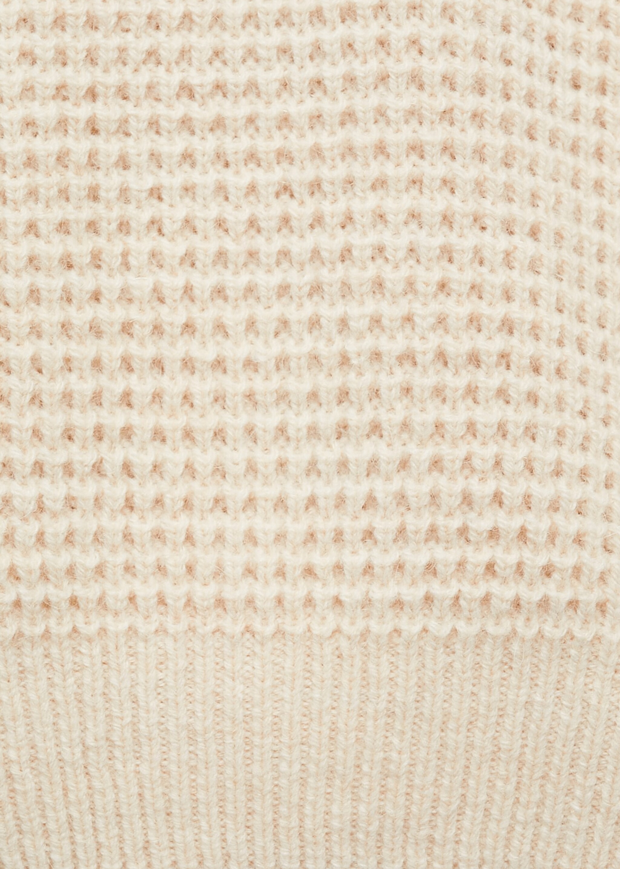 Pullover aus Alpakawolle mit V-Ausschnitt - Detail des Artikels 0, Ecru. Ref: 77059228-00.