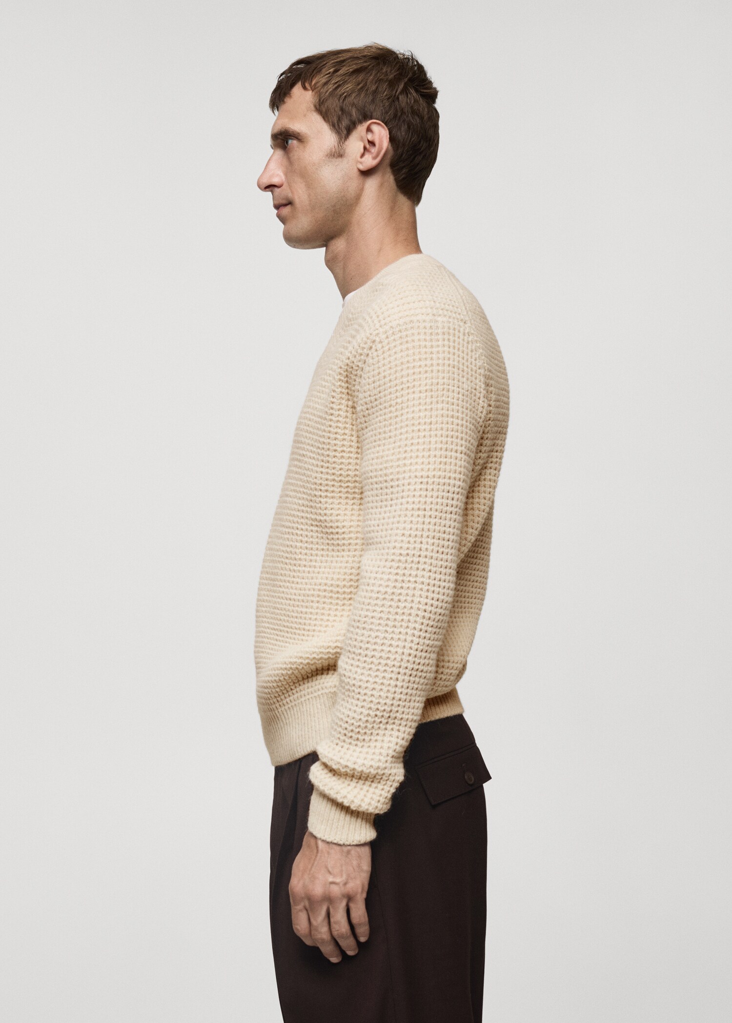 Pullover aus Alpakawolle mit V-Ausschnitt - Detail des Artikels 2