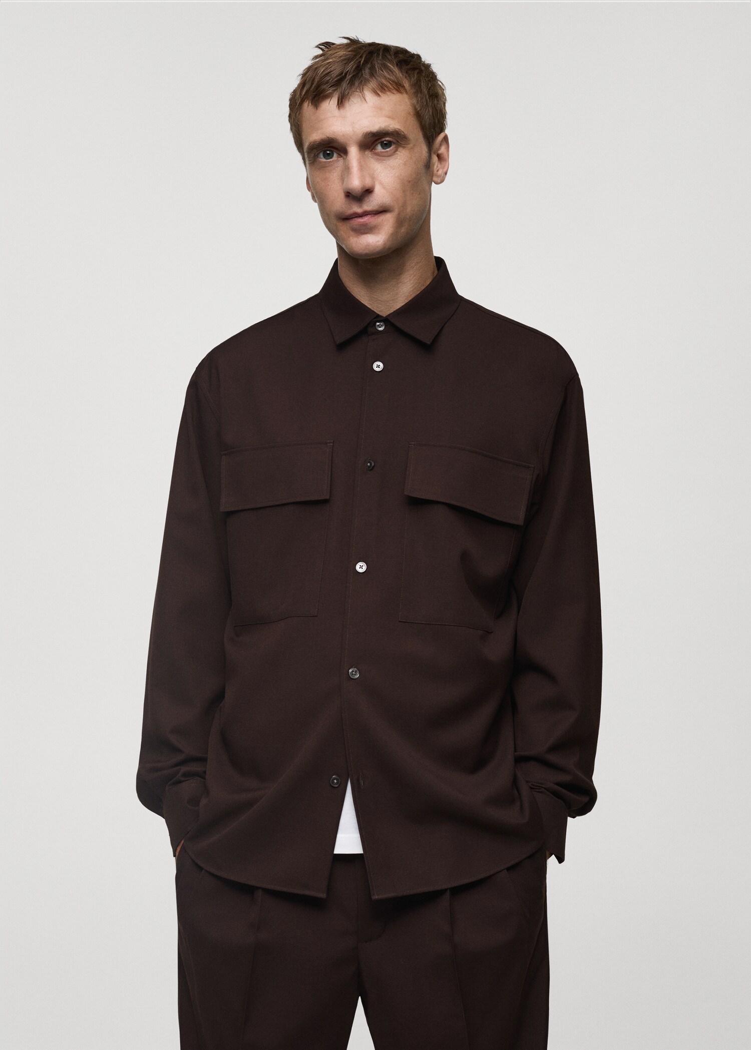 Slim-fit shirt with pockets - Medium plane