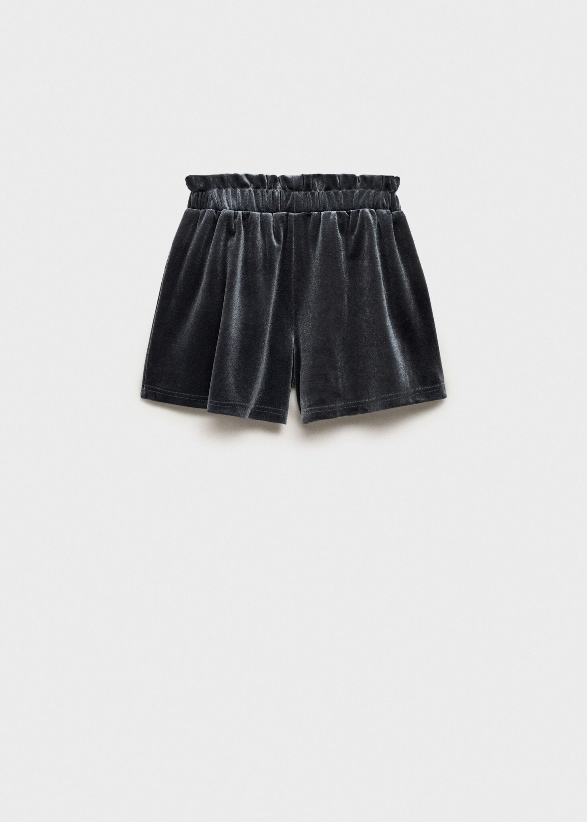Velvet short - Reverse of the article, Blue. Ref: 77059232-00.
