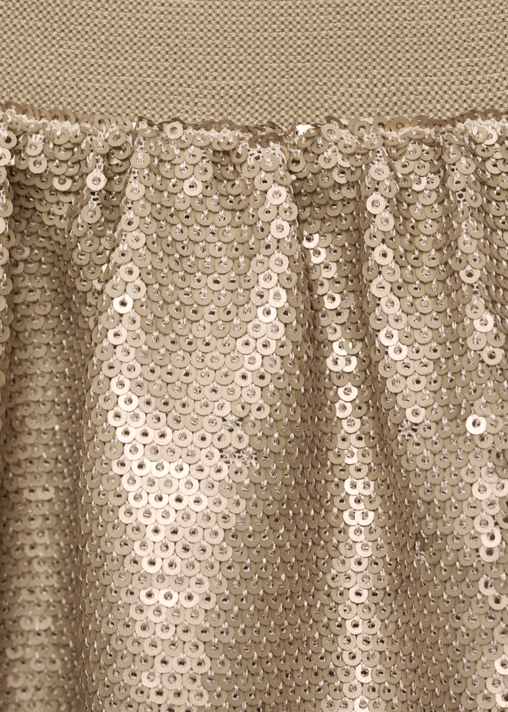 Sequin skirt - Details of the article 8, Gold. Ref: 77059237-00.