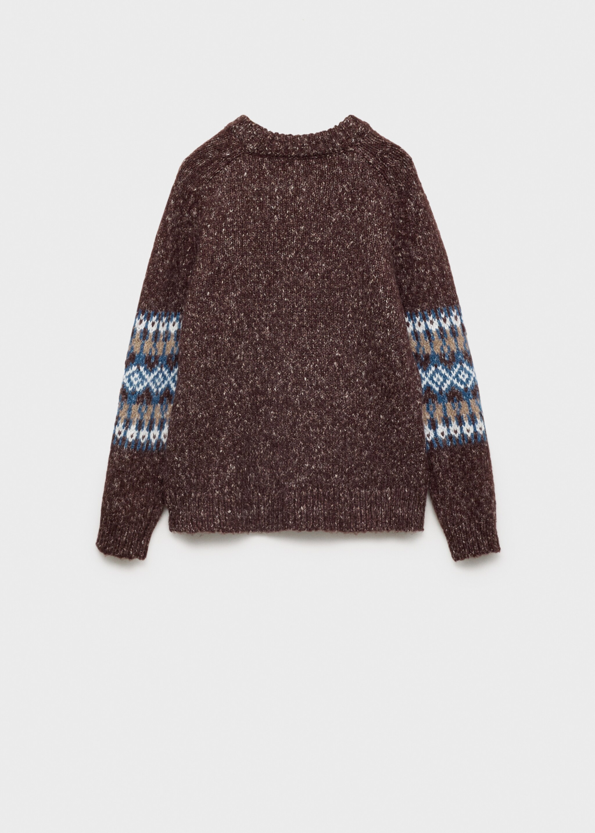 Jacquard knitted sweater - Reverse of the article, Maroon. Ref: 77059243-00.