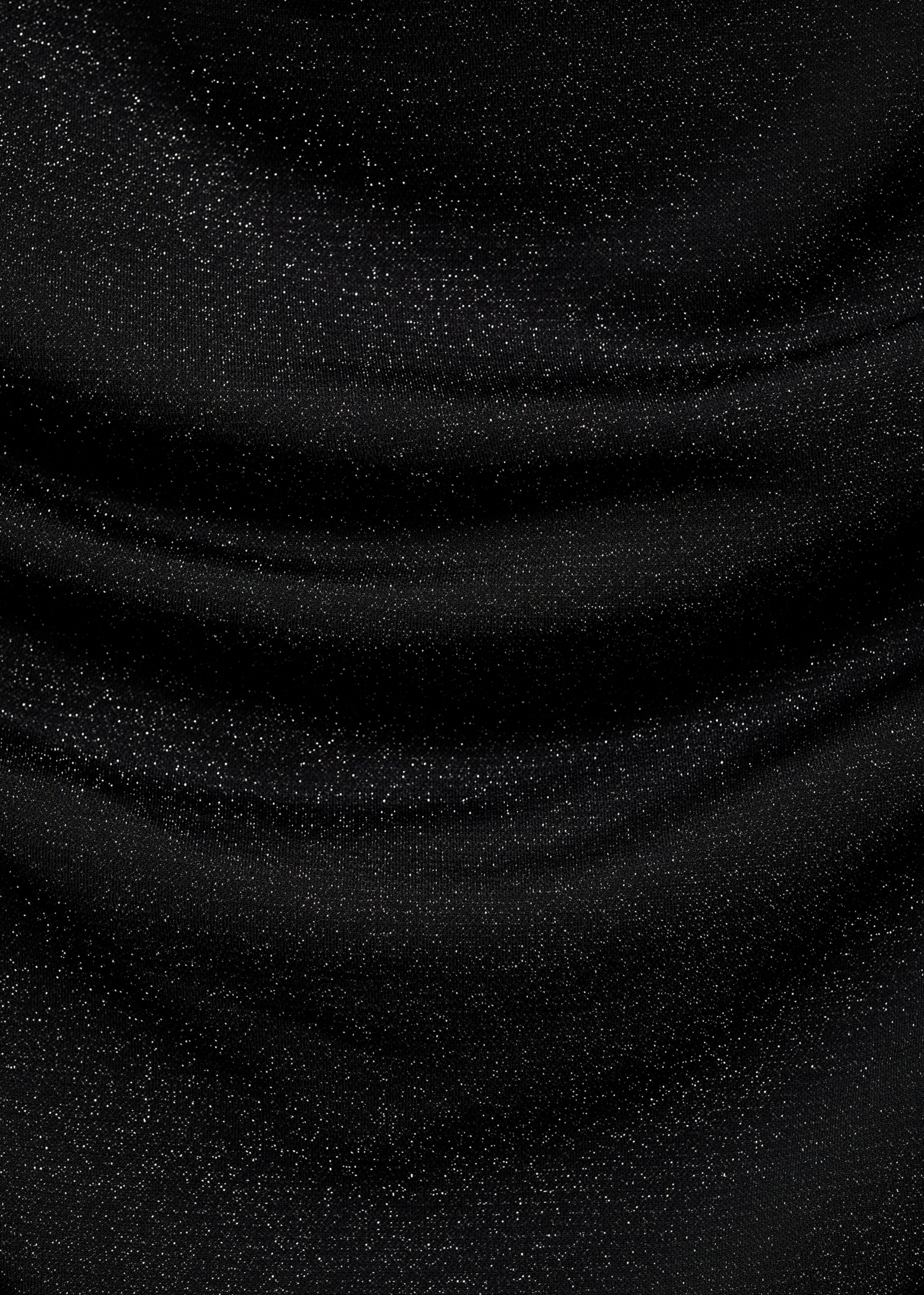 Lurexklänning med draperad halsringing - Detaljer om artikeln 0, Svart. Ref: 77059406-00.