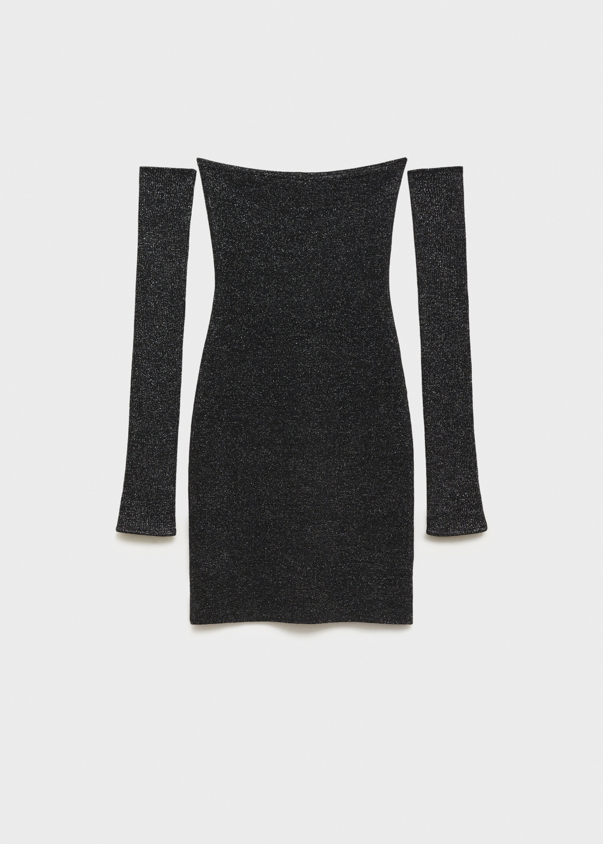 Strapless lurex dress - Article without model, Black. Ref: 77059407-00.