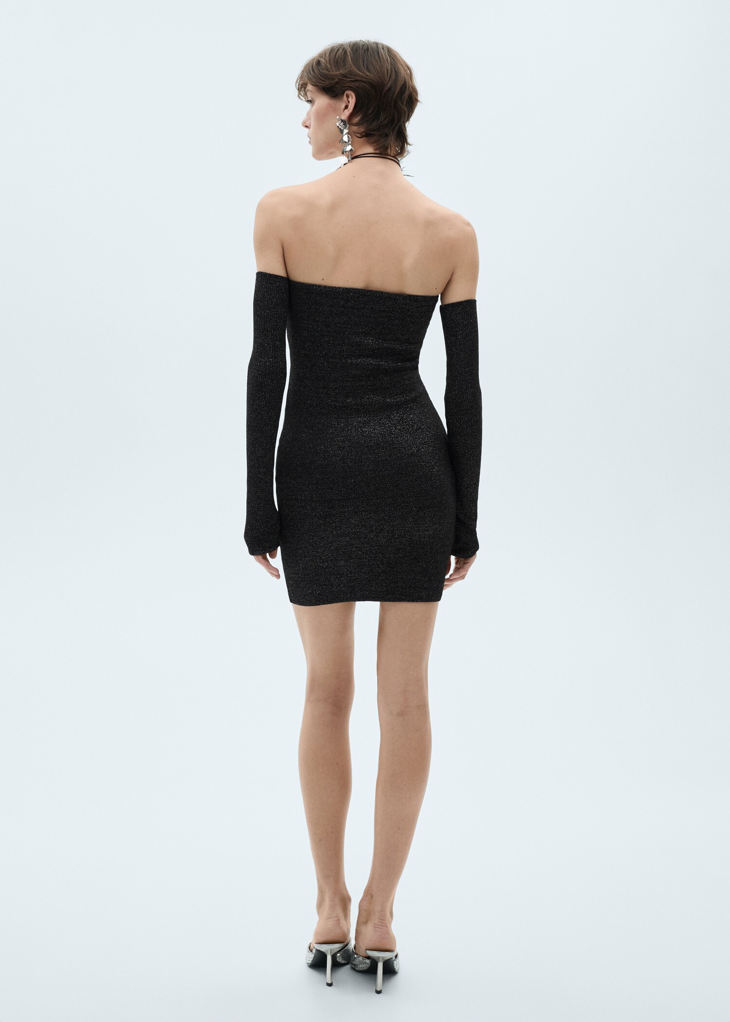 Strapless lurex dress - Reverse of the article