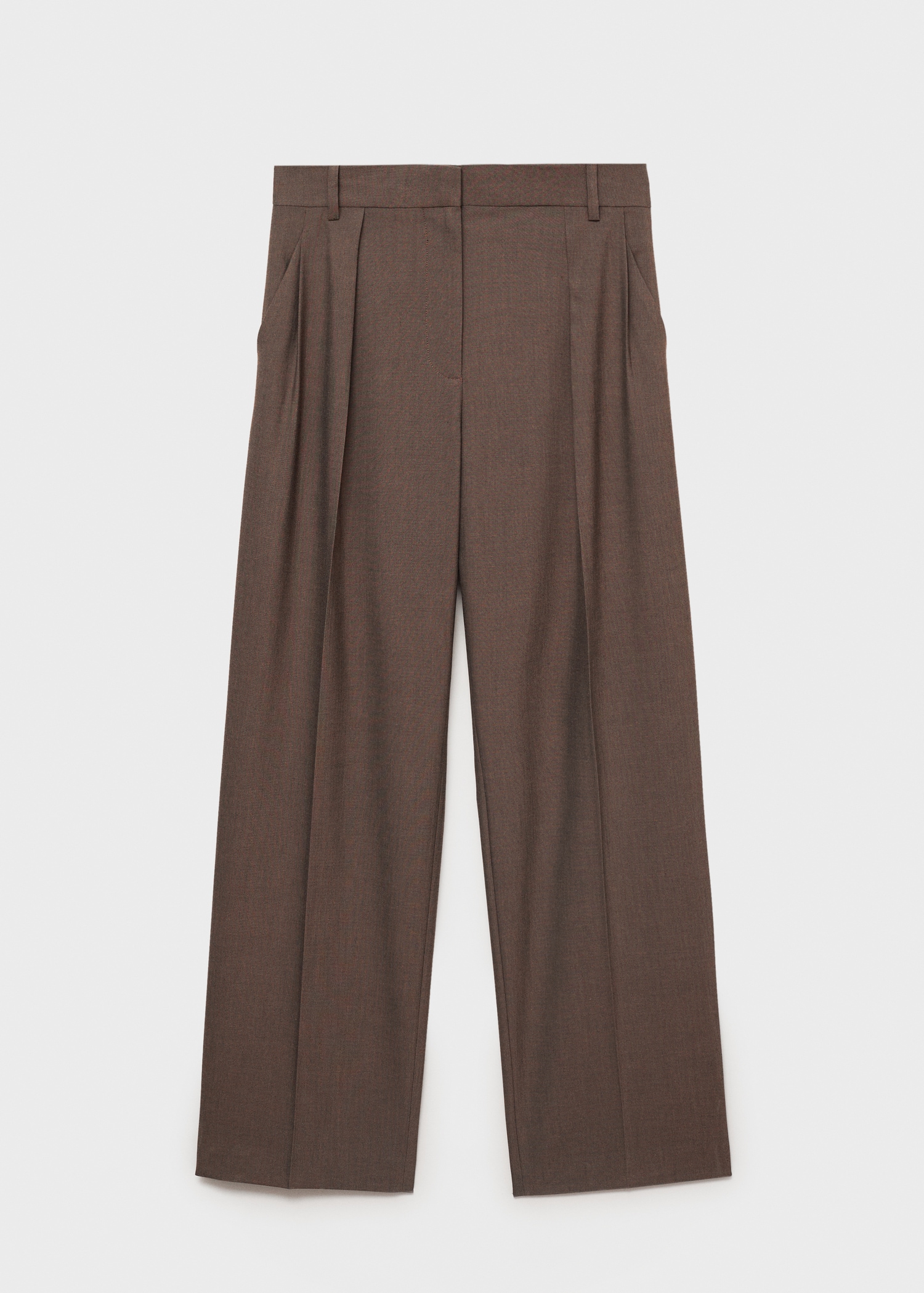 Straight-fit pleated trousers - Article without model