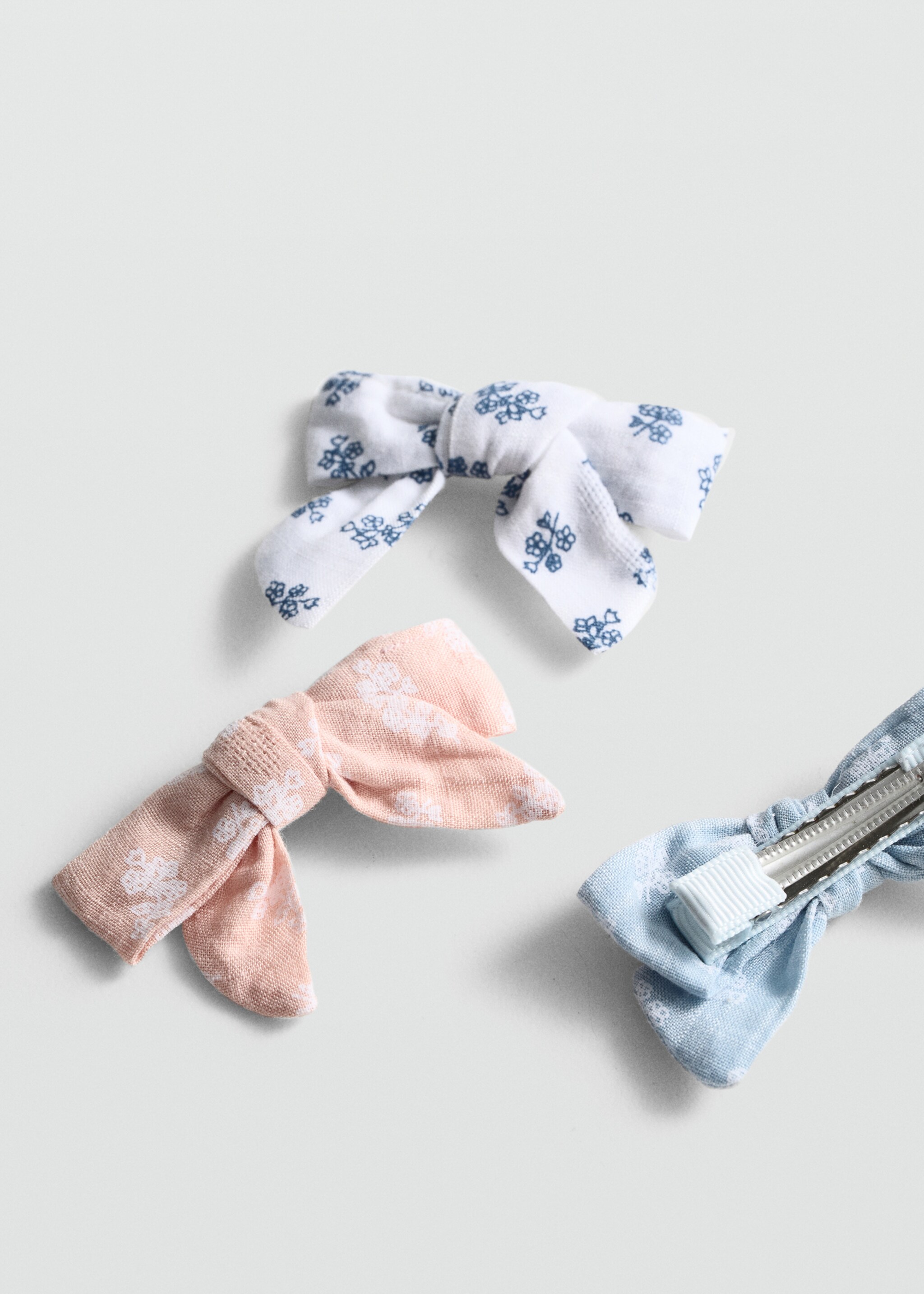 3 pack bow hairclip - Medium plane
