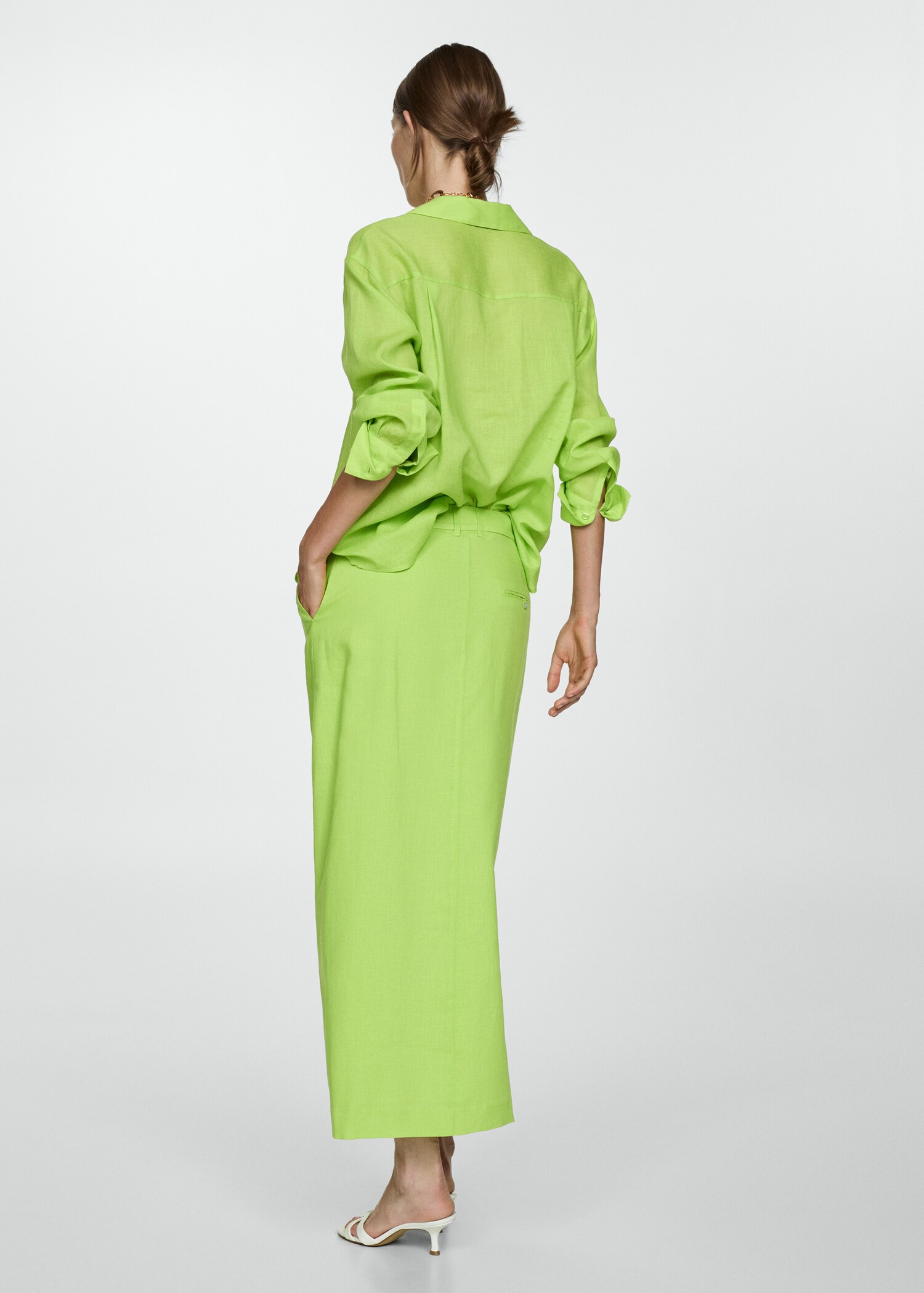 Long lyocell skirt - Reverse of the article