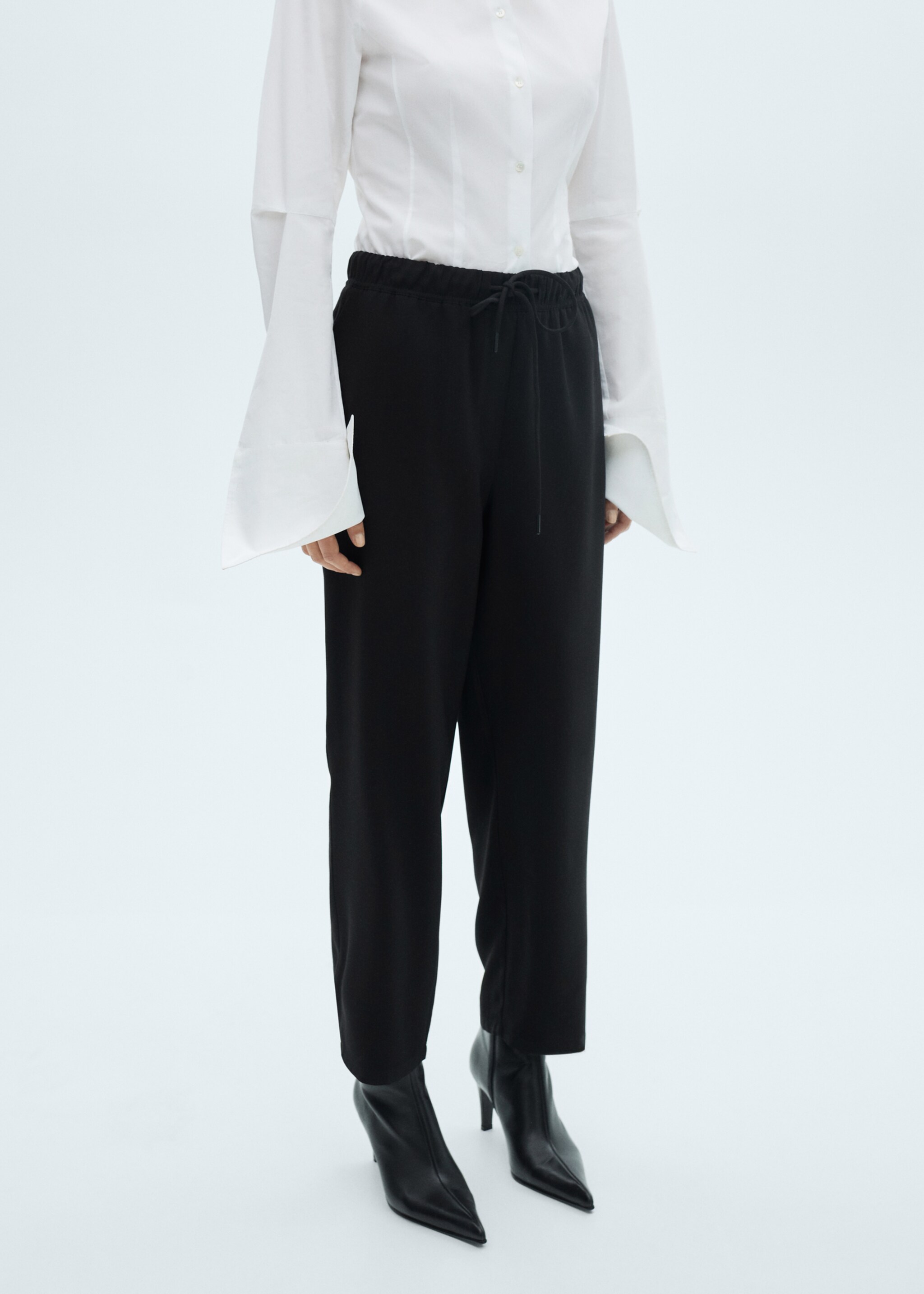 Drawstring jogger trousers - Medium plane