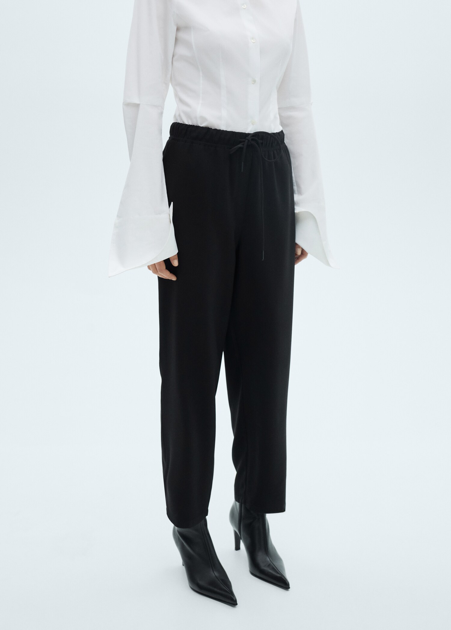 Drawstring jogger trousers - Medium plane