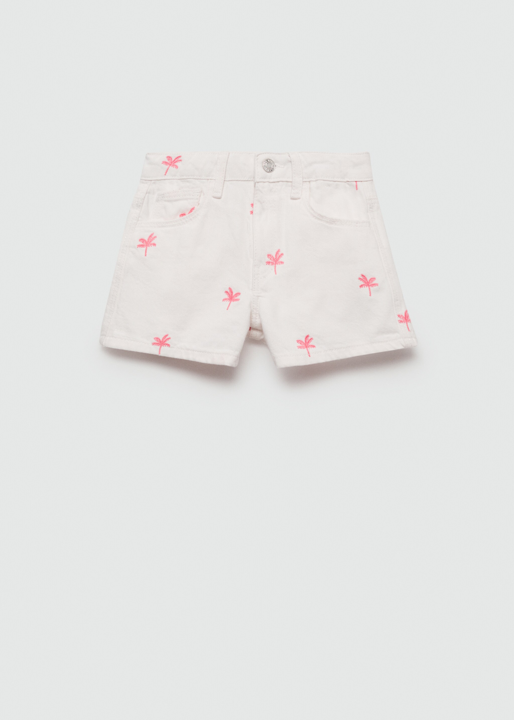 Broderade bomullsshorts - Artikel utan modell
