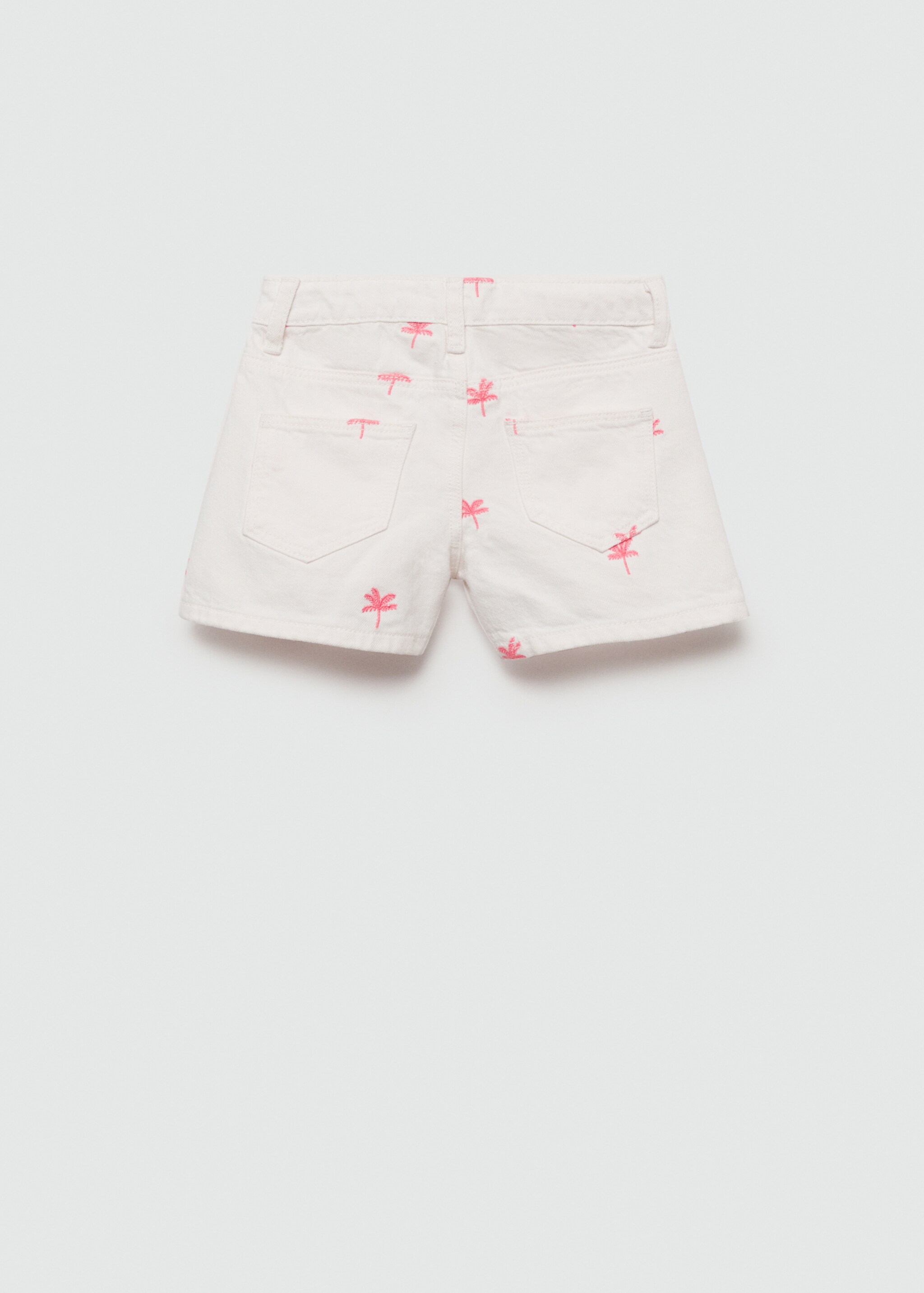 Broderade bomullsshorts - Artikelns baksida