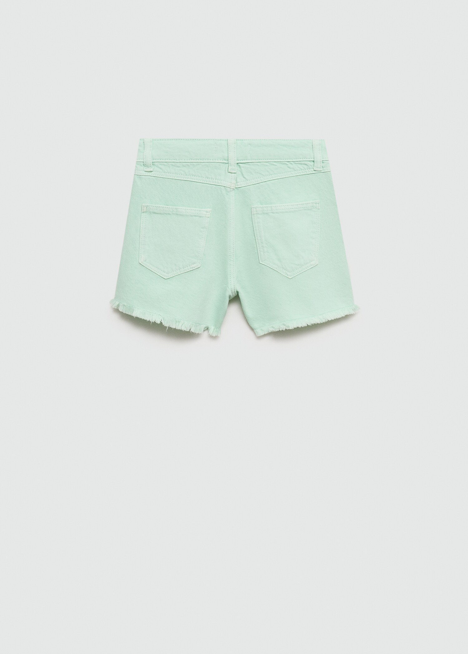 Shorts fransade fållar - Artikelns baksida