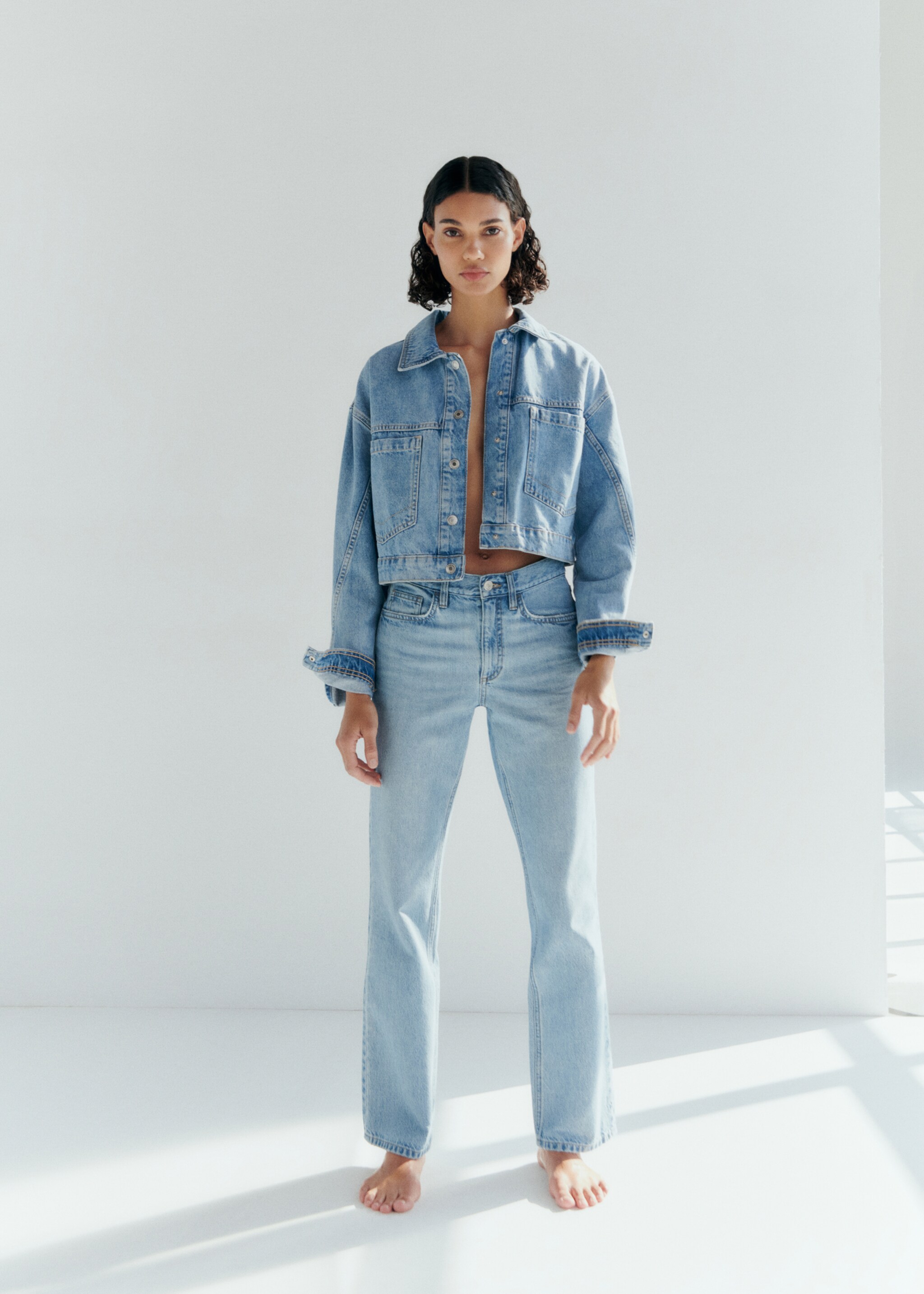 Τζάκετ denim τσέπες - Λεπτομέρεια του προϊόντος 6, Μεσαίο Μπλε. Ref: 77060355-00.