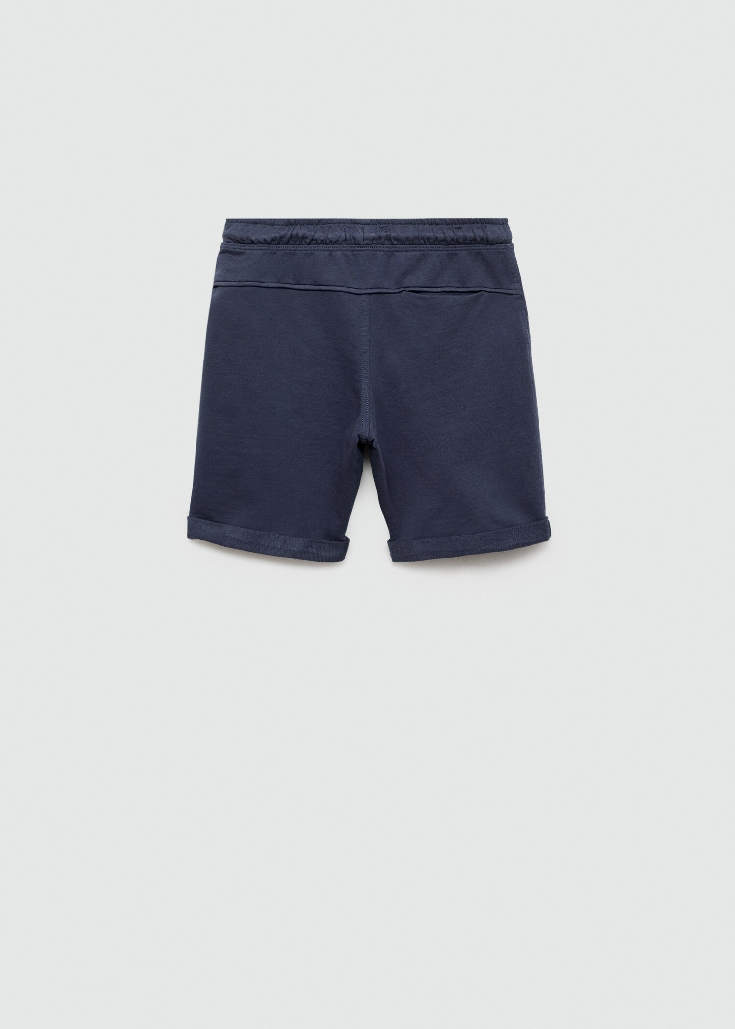 Elastic waist cotton Bermuda shorts - Reverse of the article
