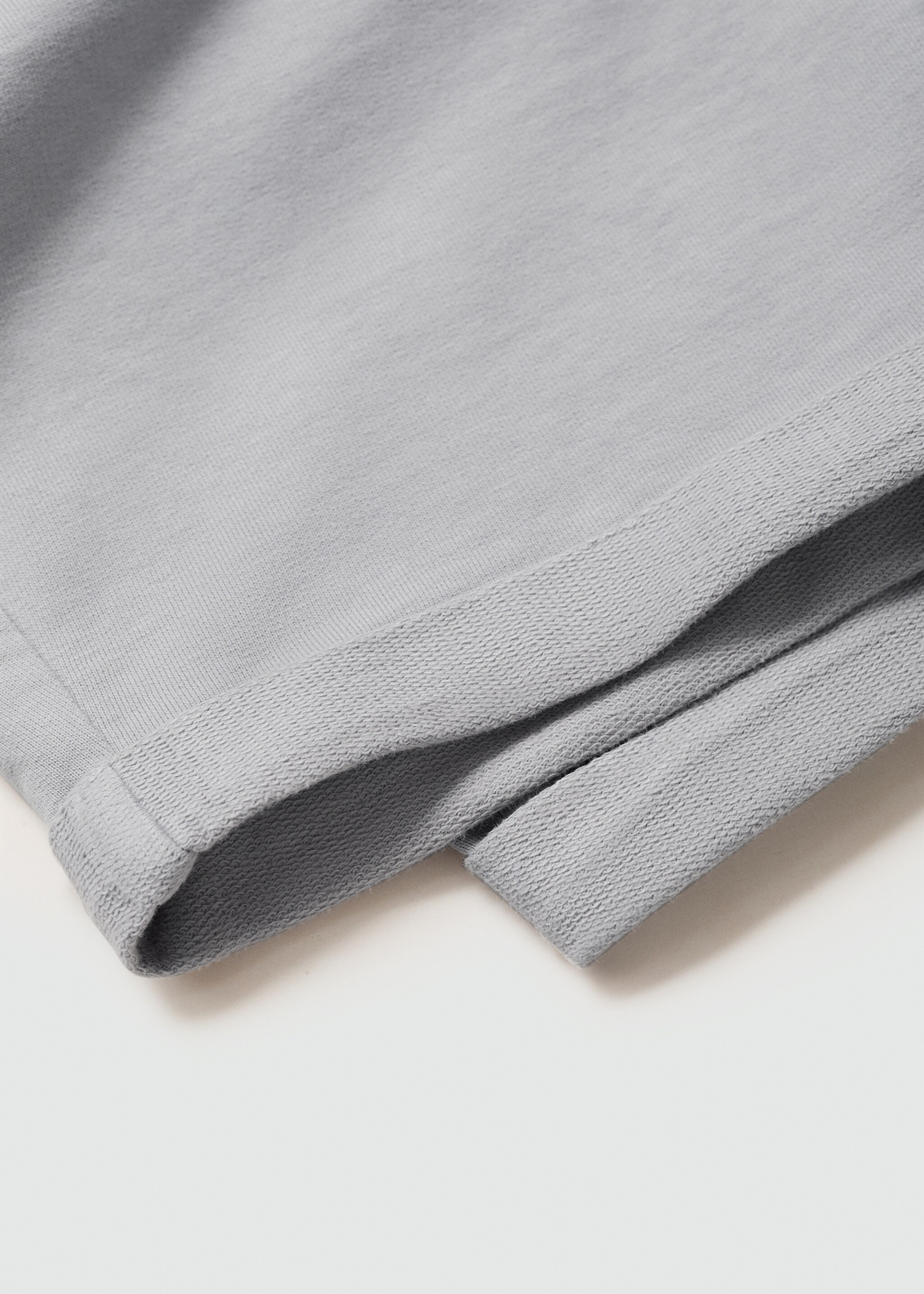 Elastic waist cotton Bermuda shorts - Details of the article 0, Grey. Ref: 77060359-00.