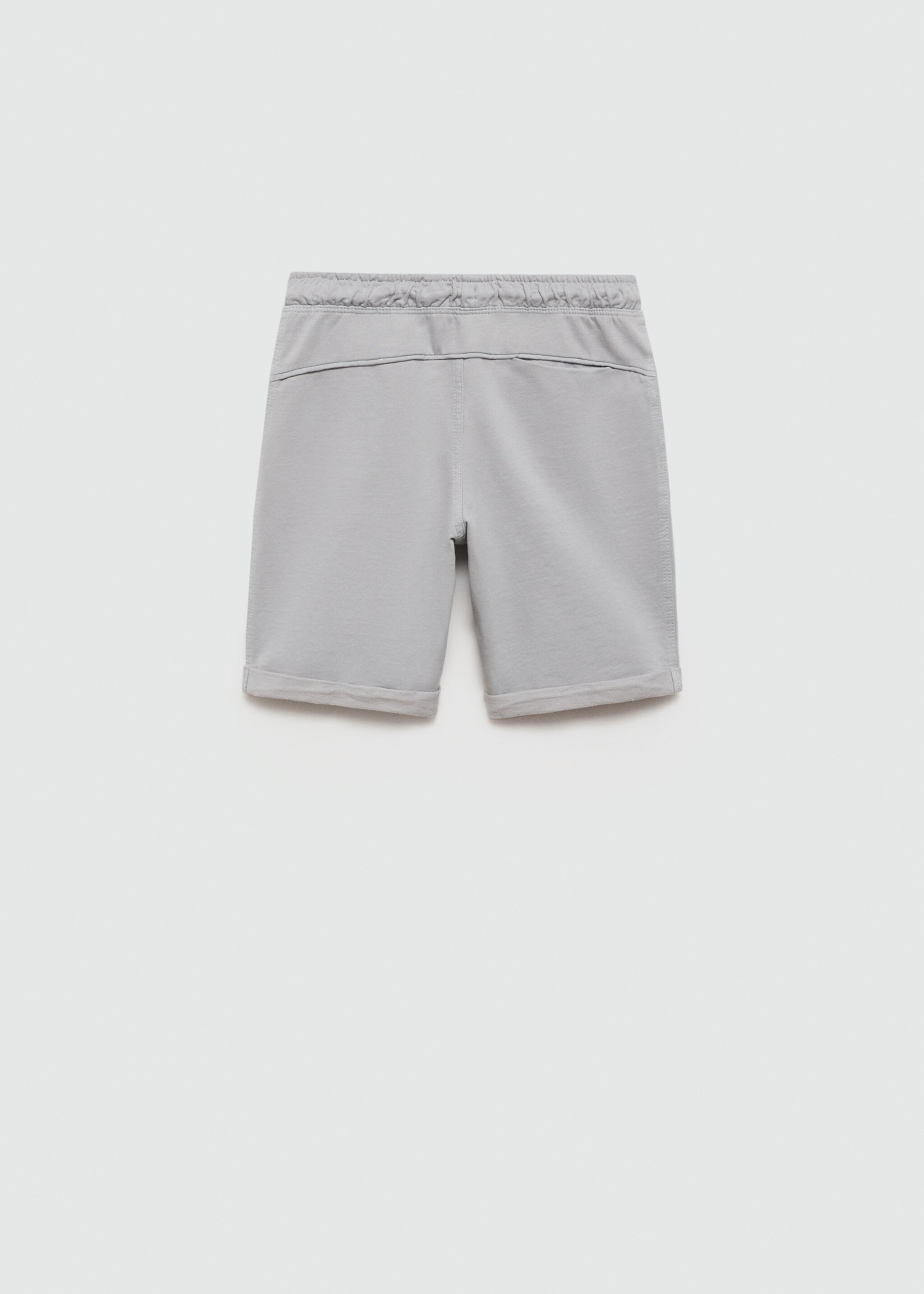 Elastic waist cotton Bermuda shorts - Reverse of the article, Grey. Ref: 77060359-00.