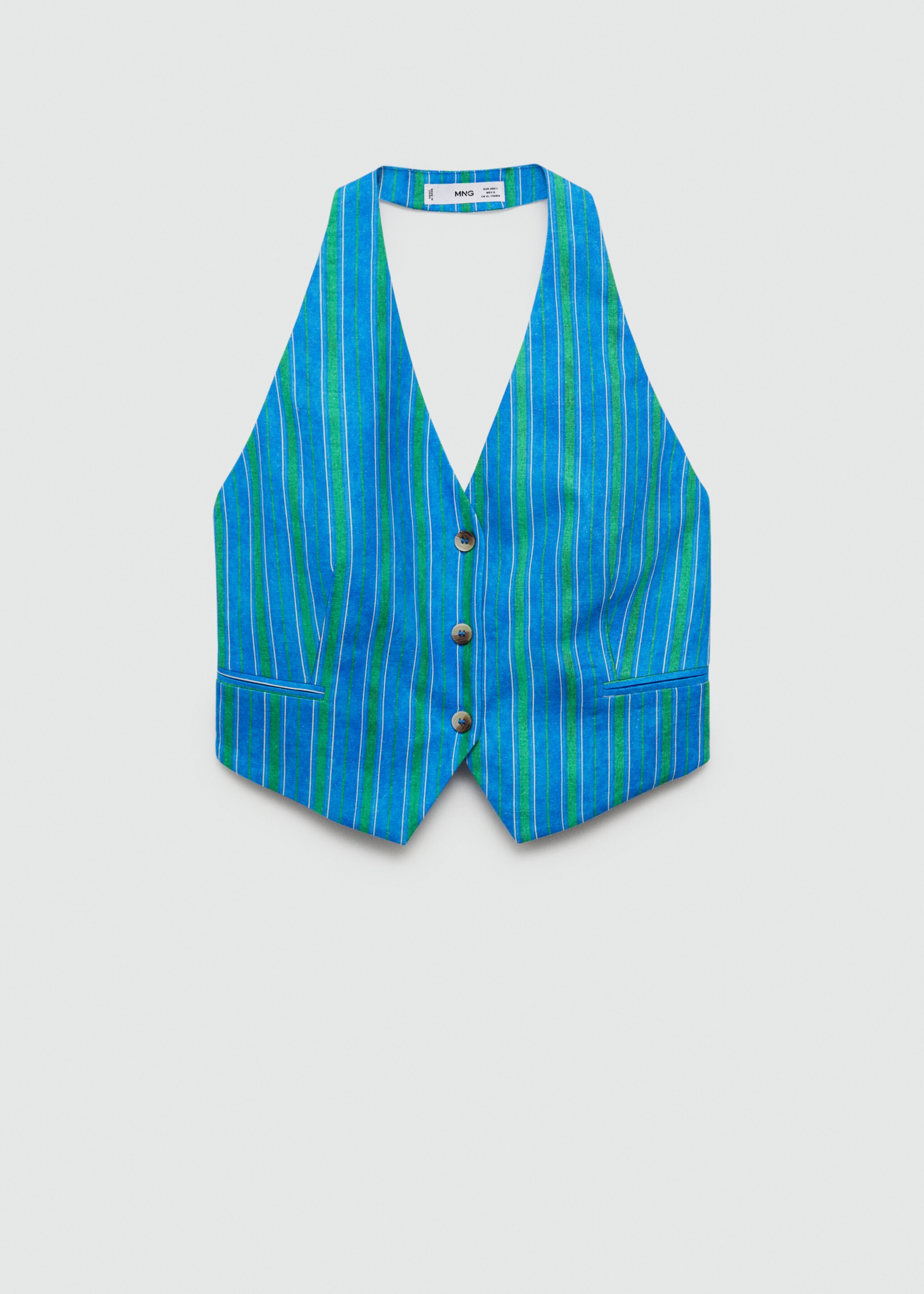 Linen stripe-printed waistcoat - Article without model