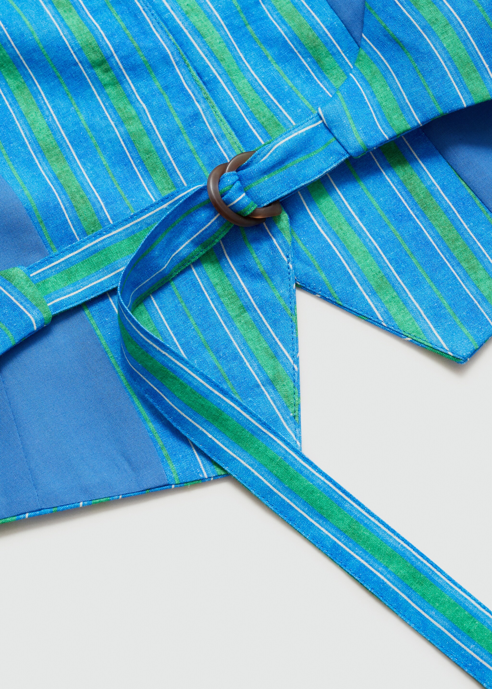 Linen stripe-printed waistcoat - Details of the article 0