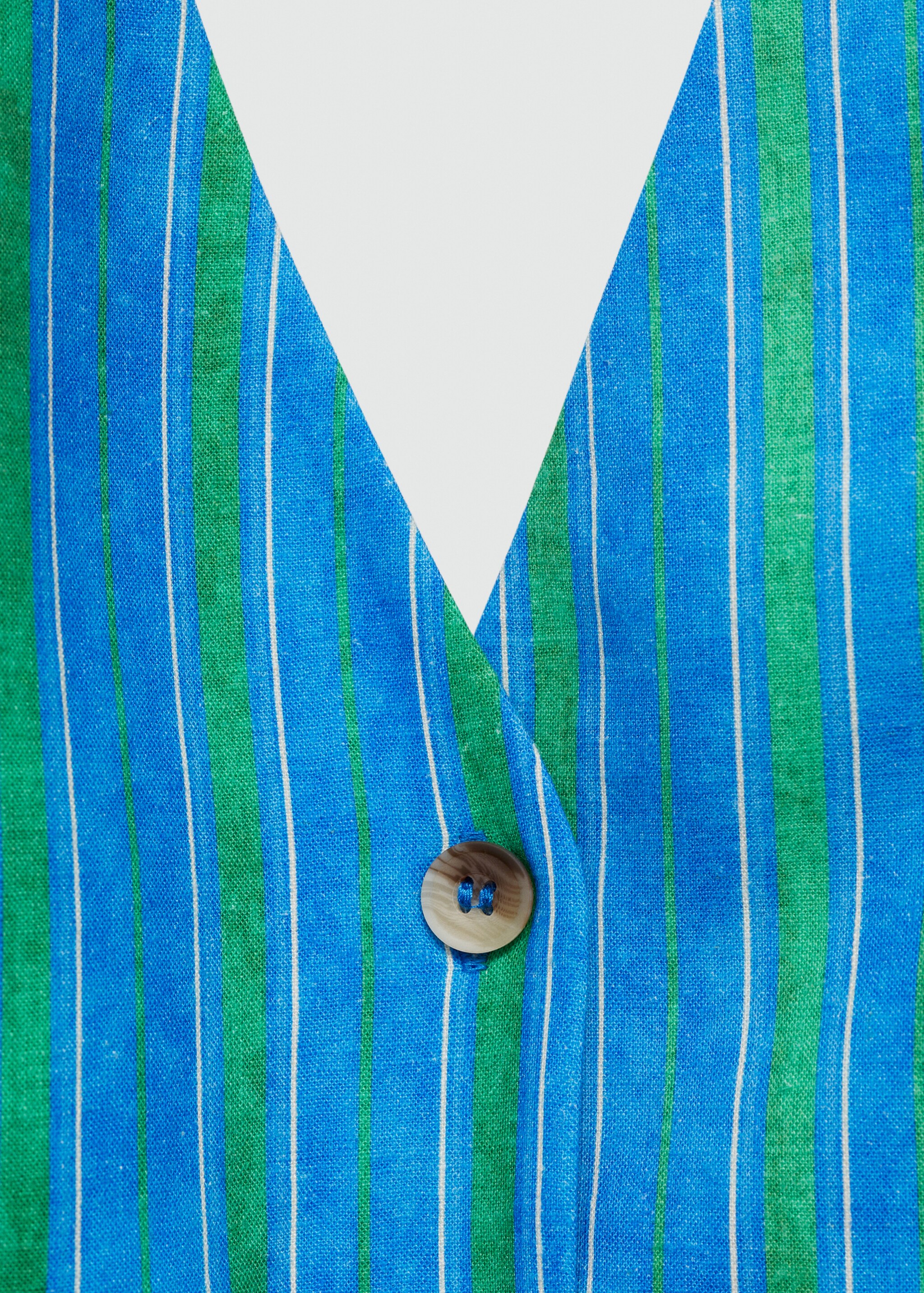 Linen stripe-printed waistcoat - Details of the article 8
