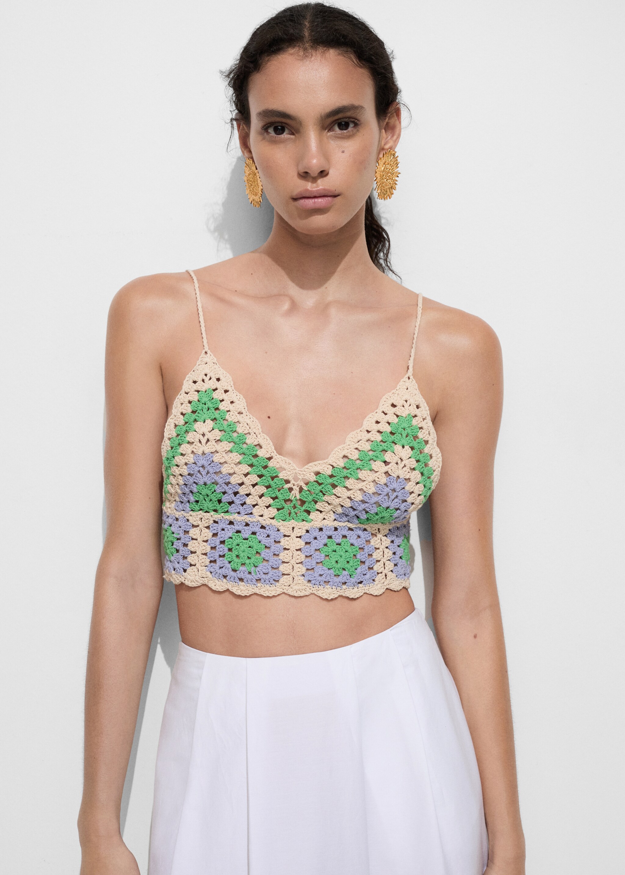 Combined crochet top - Medium plane