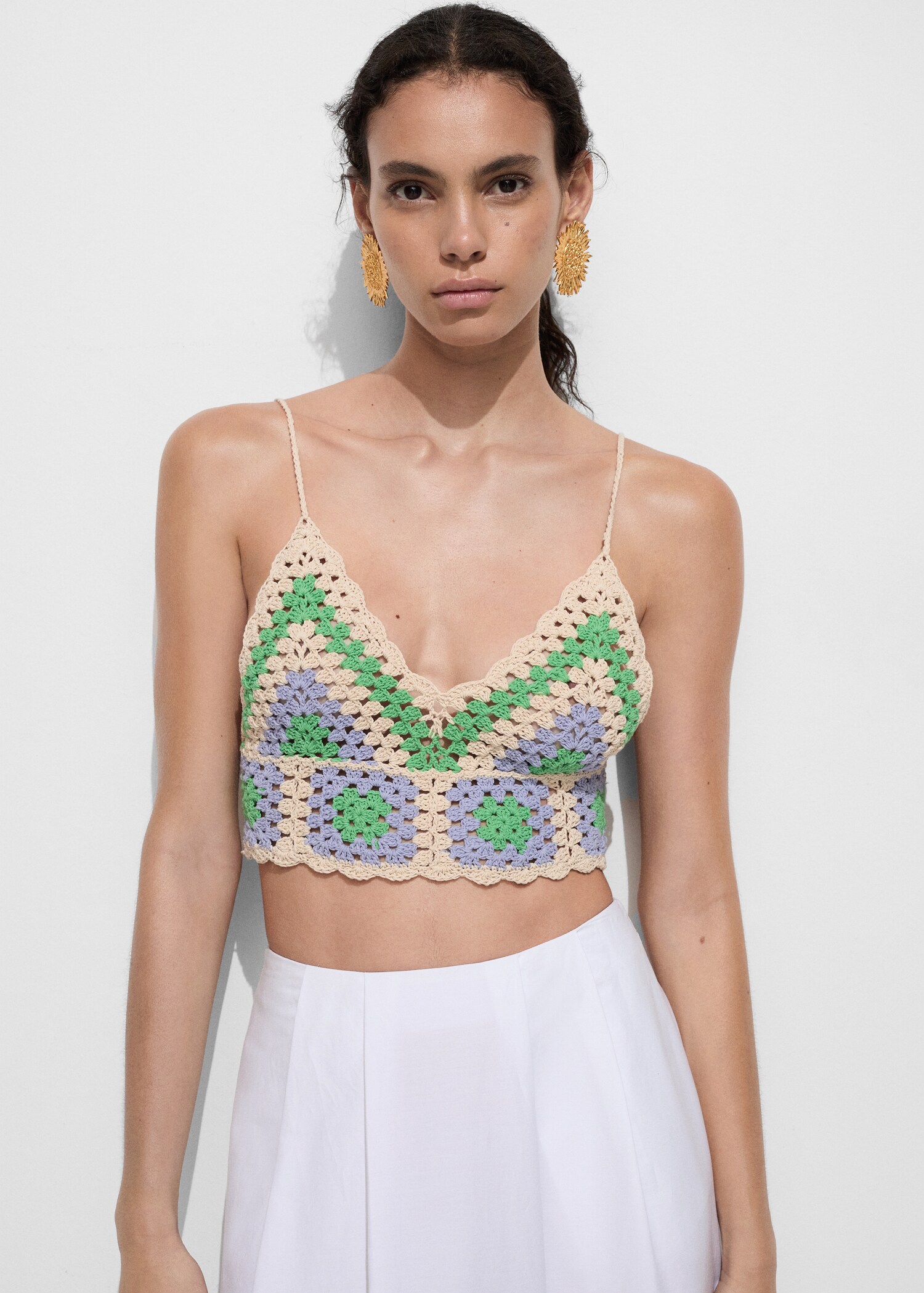 Combined crochet top - Medium plane