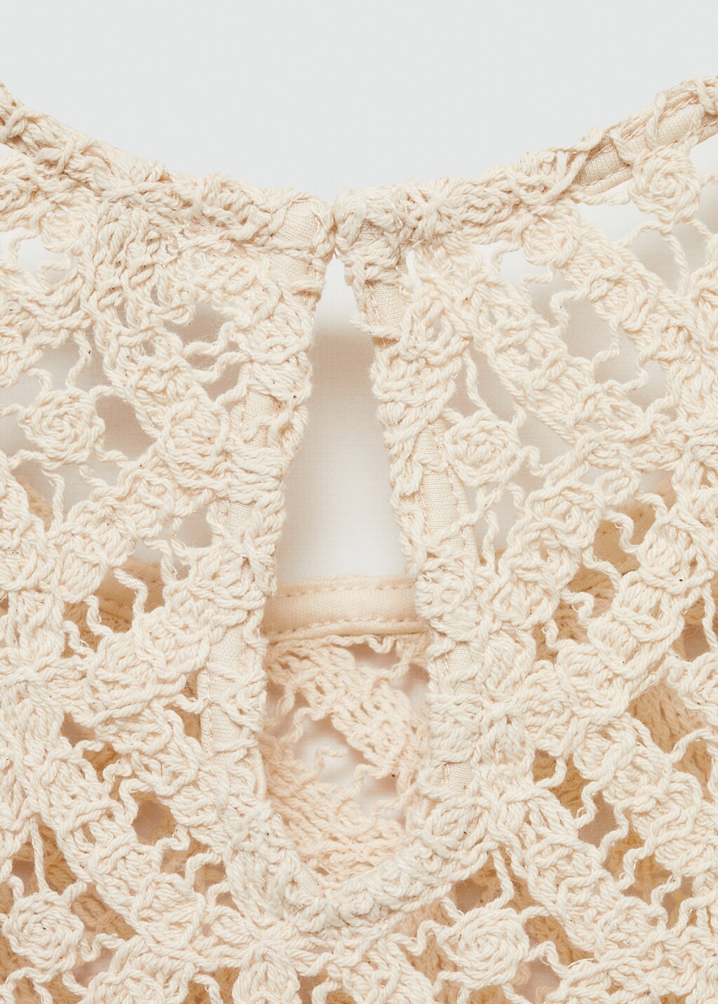 Fringed detail knit top - Women | MANGO OUTLET USA