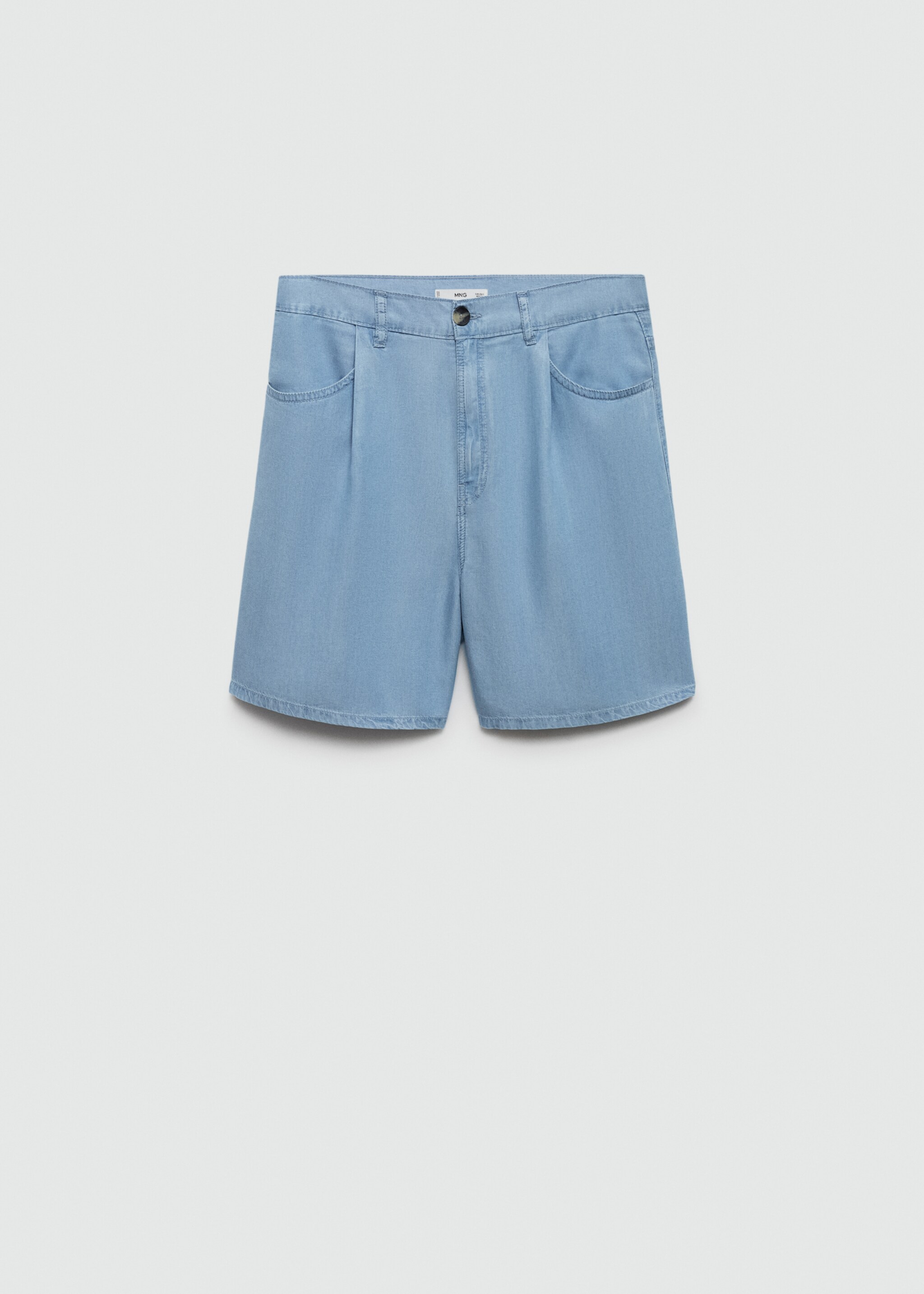 Lyocell pleated bermuda shorts - Article without model