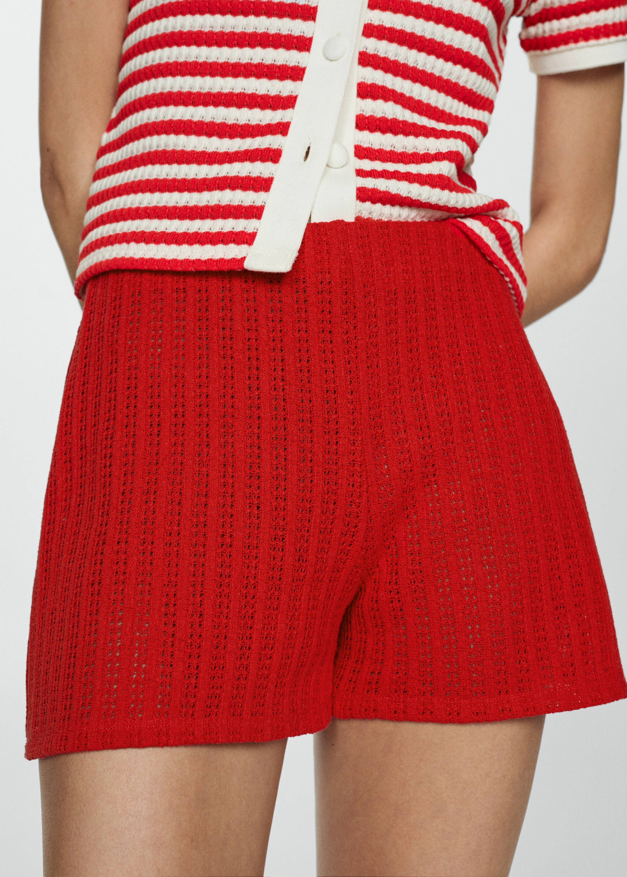 Straight-fit knitted shorts - Details of the article 6