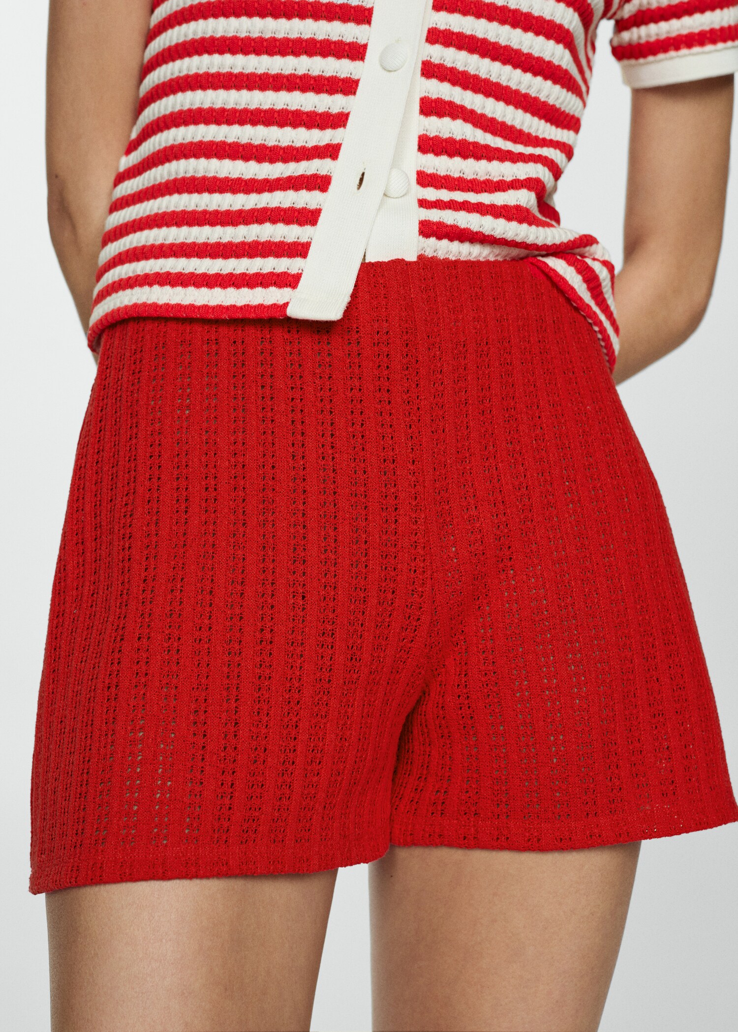 Straight-fit knitted shorts - Details of the article 6