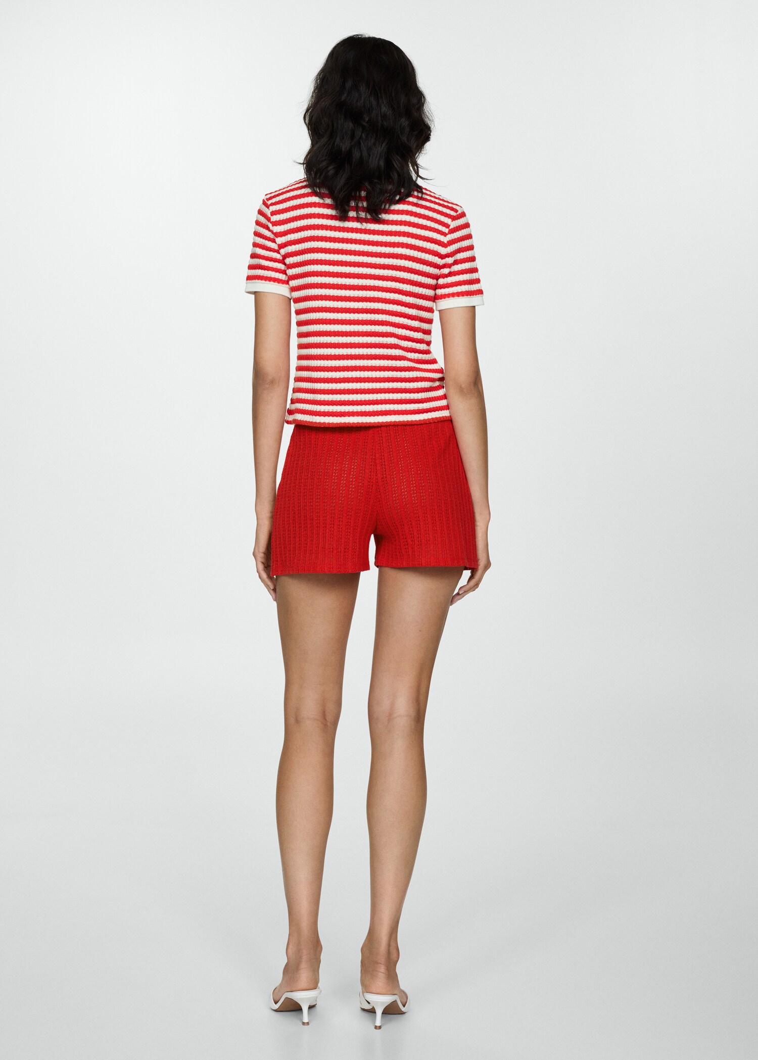 Straight-fit knitted shorts - Reverse of the article