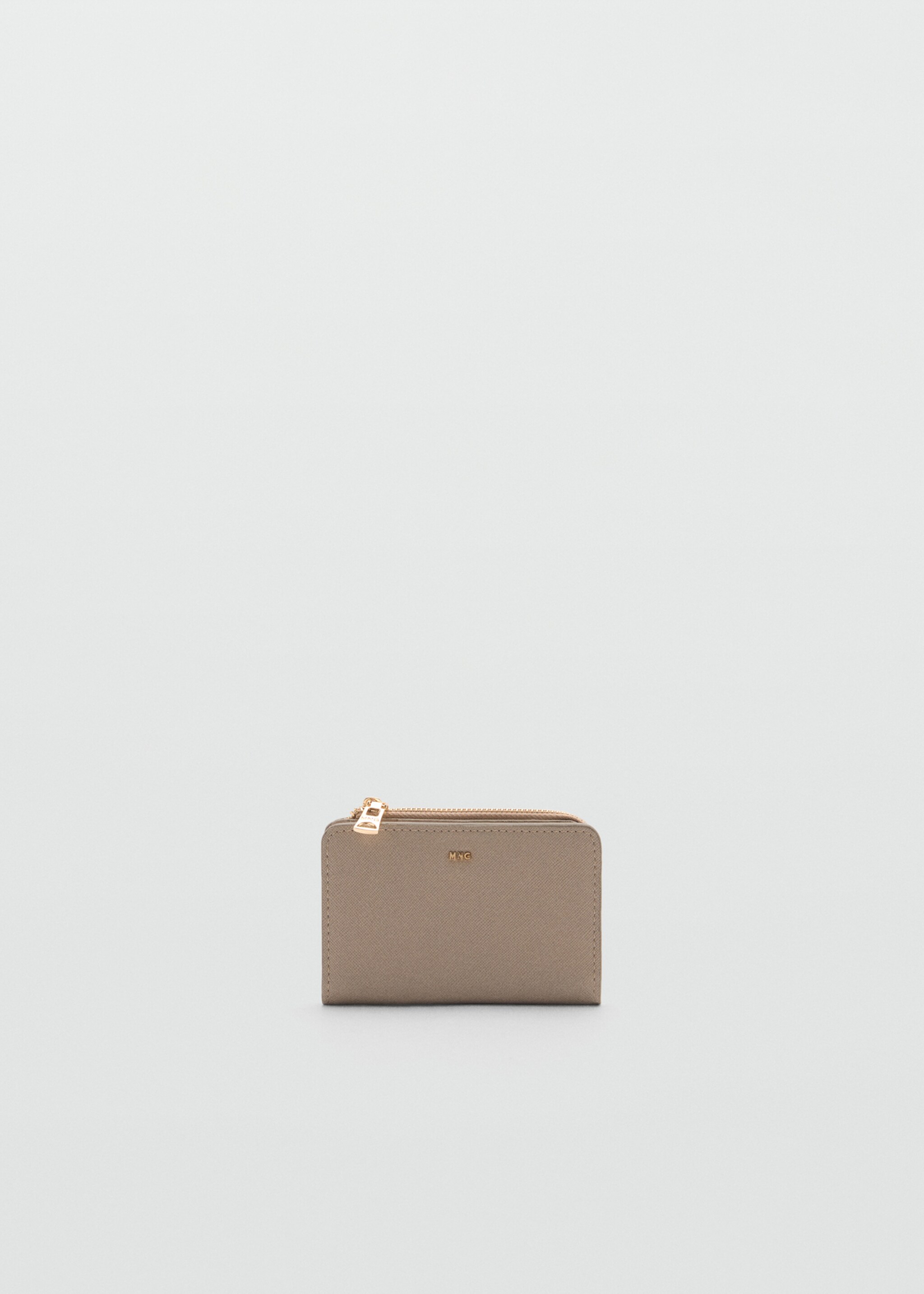 Saffiano-effect wallet - Article without model, Light/Pastel Brown. Ref: 77060373-00.