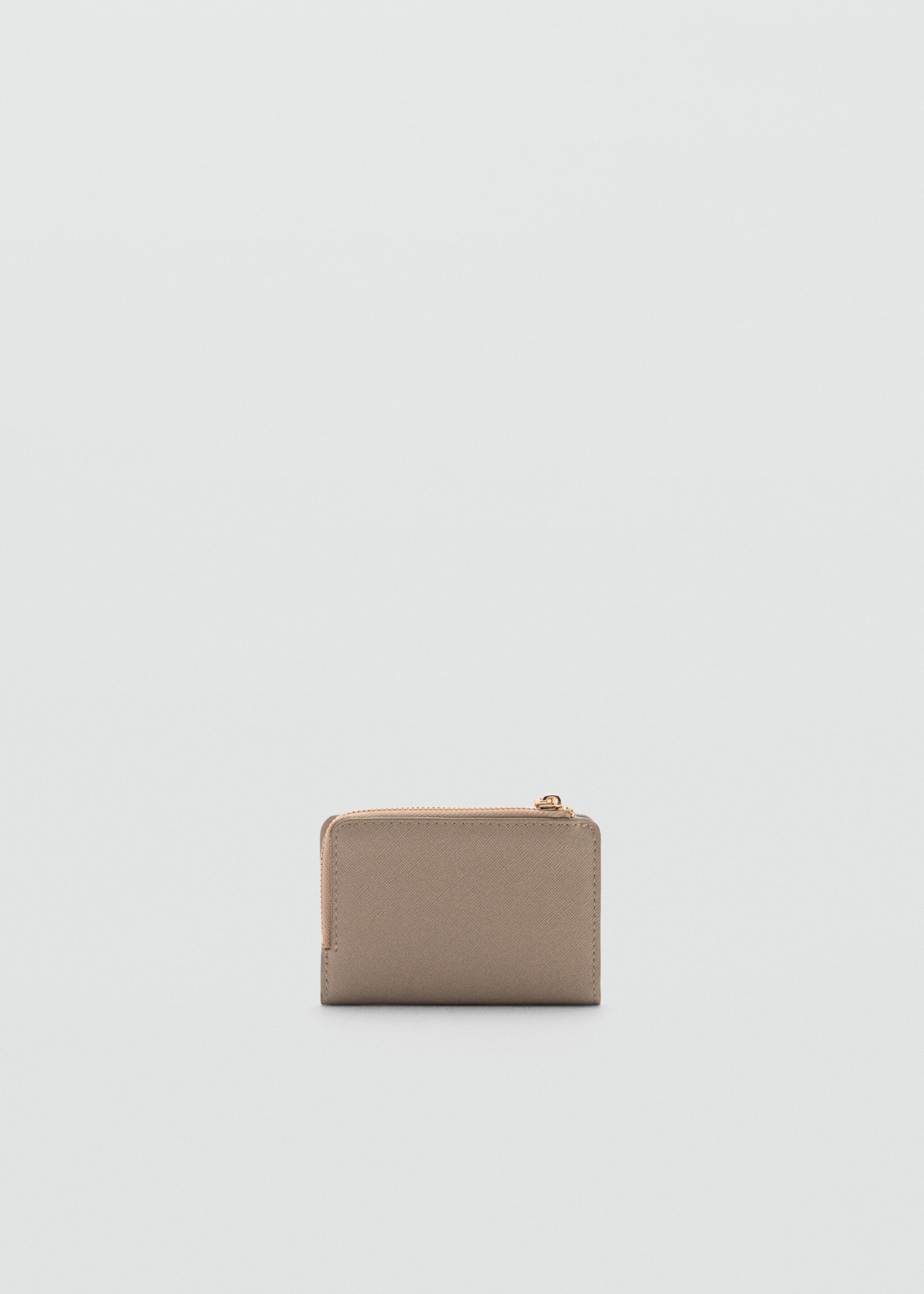 Saffiano-effect wallet - Details of the article 2, Light/Pastel Brown. Ref: 77060373-00.