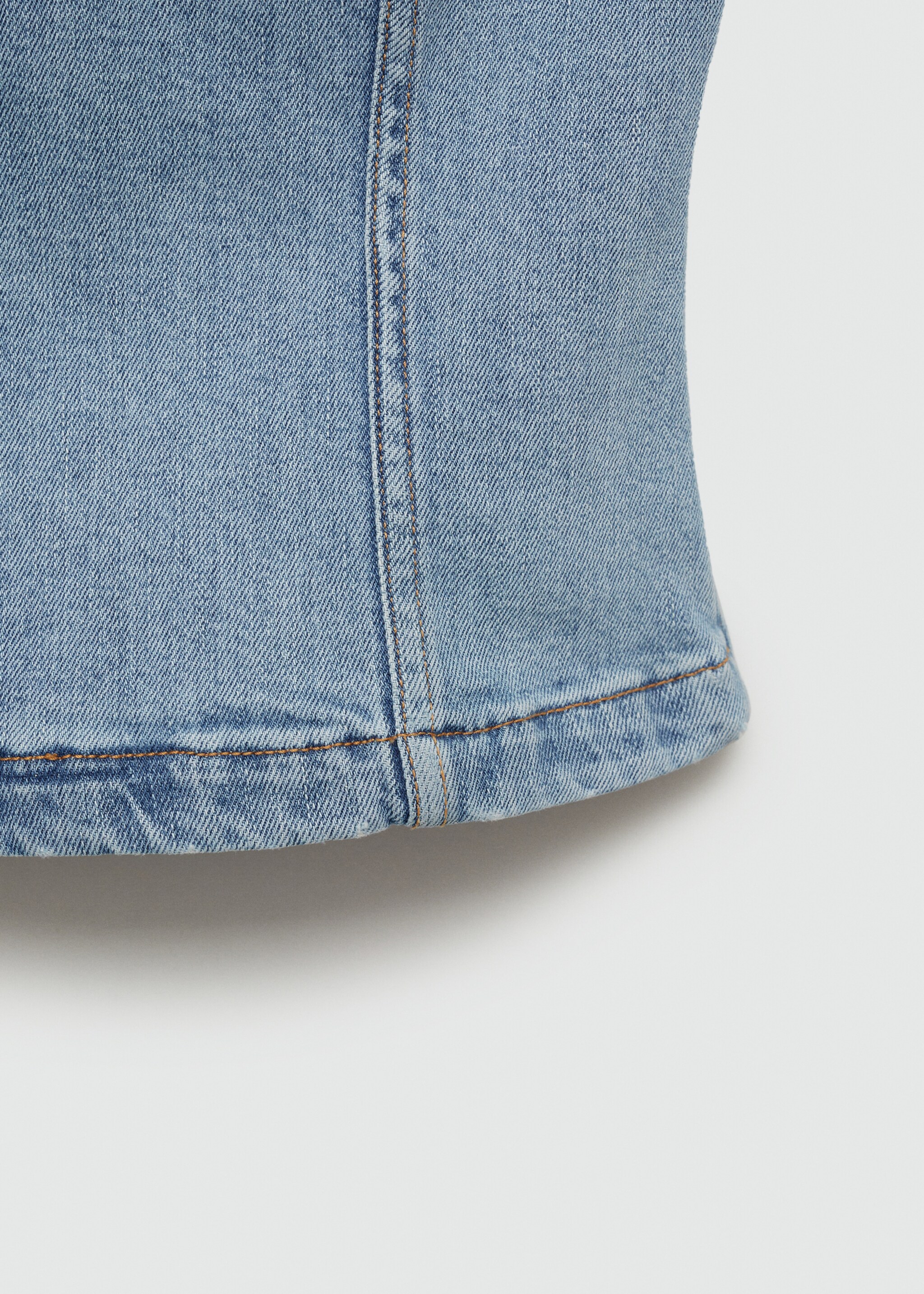 Denim strapless top - Details of the article 0, Medium Blue. Ref: 77060376-00.