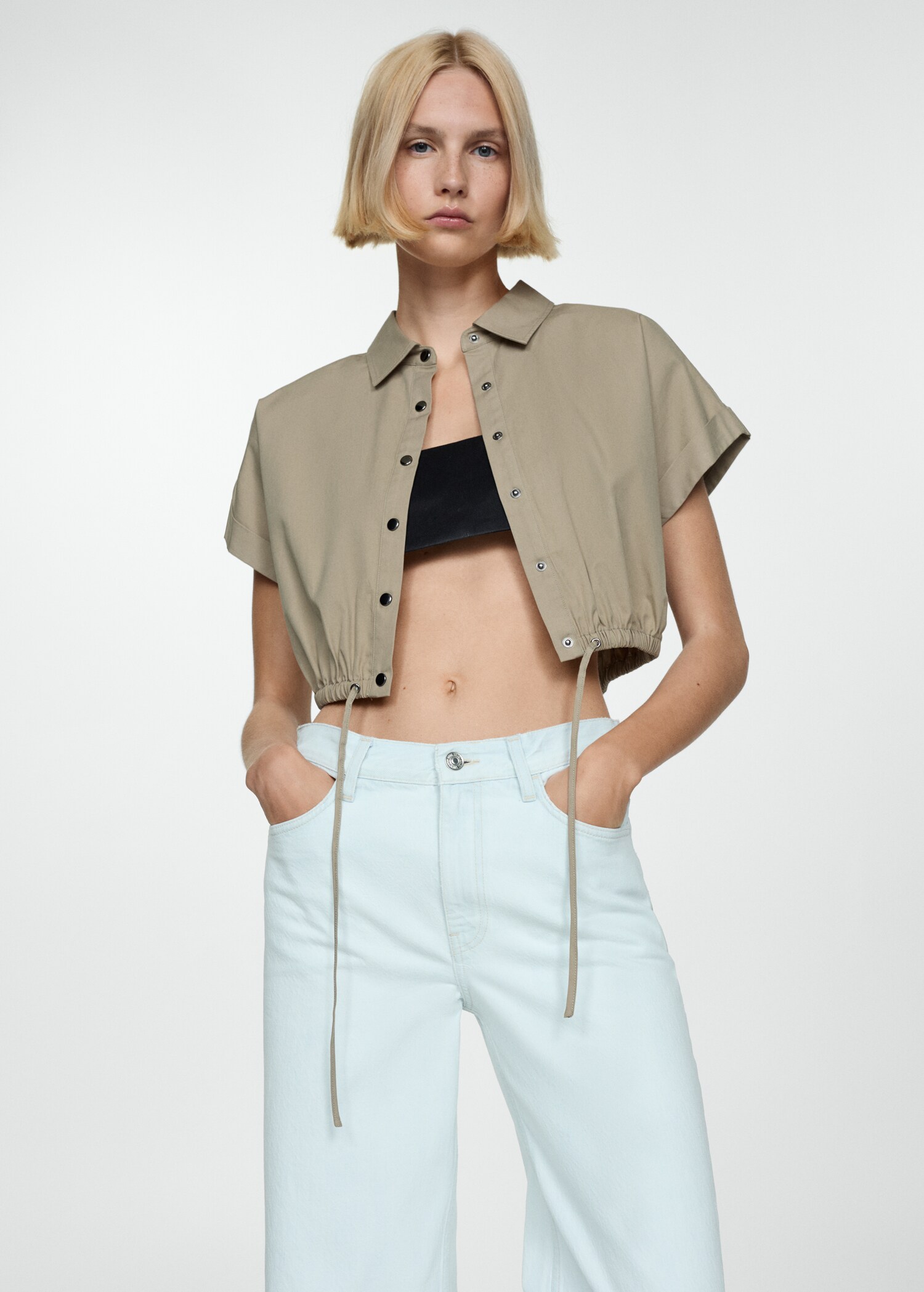 Wideleg-Jeans mit hohem Bund - Detail des Artikels 1
