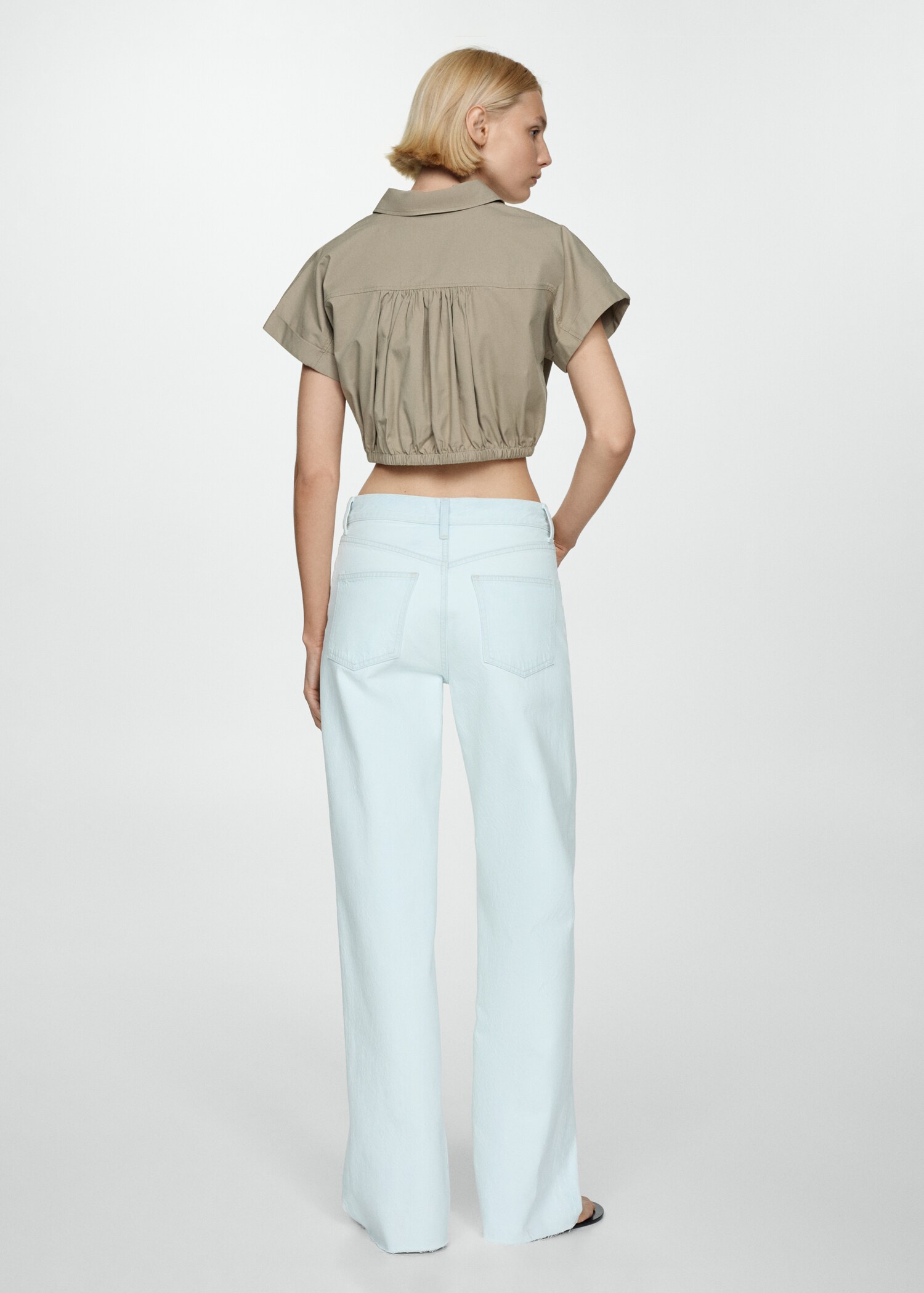 Wideleg-Jeans mit hohem Bund - Rückseite des Artikels