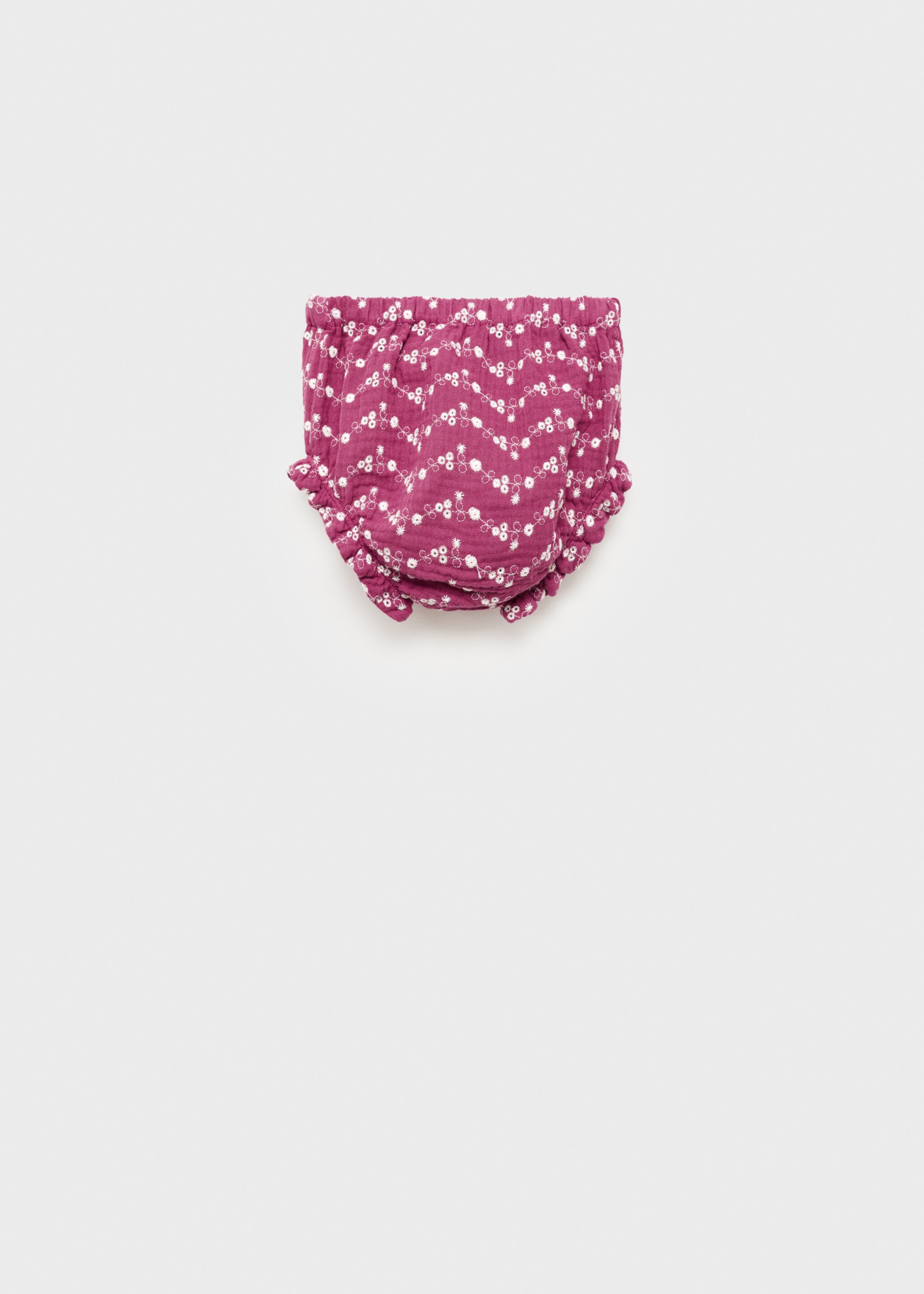 Floral embroidered shorts - Reverse of the article
