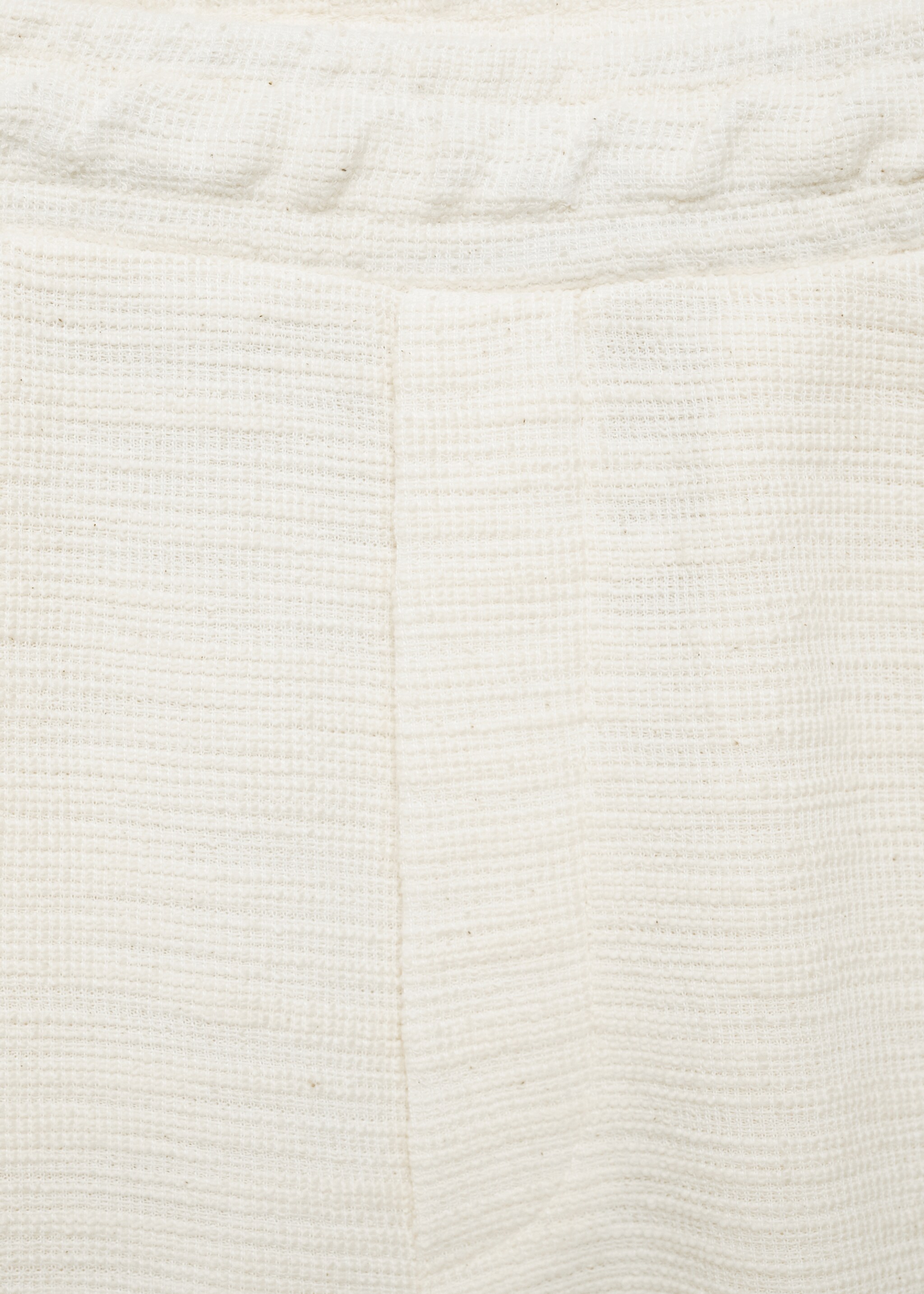 Textured cotton bermuda shorts with drawstring - Details of the article 8