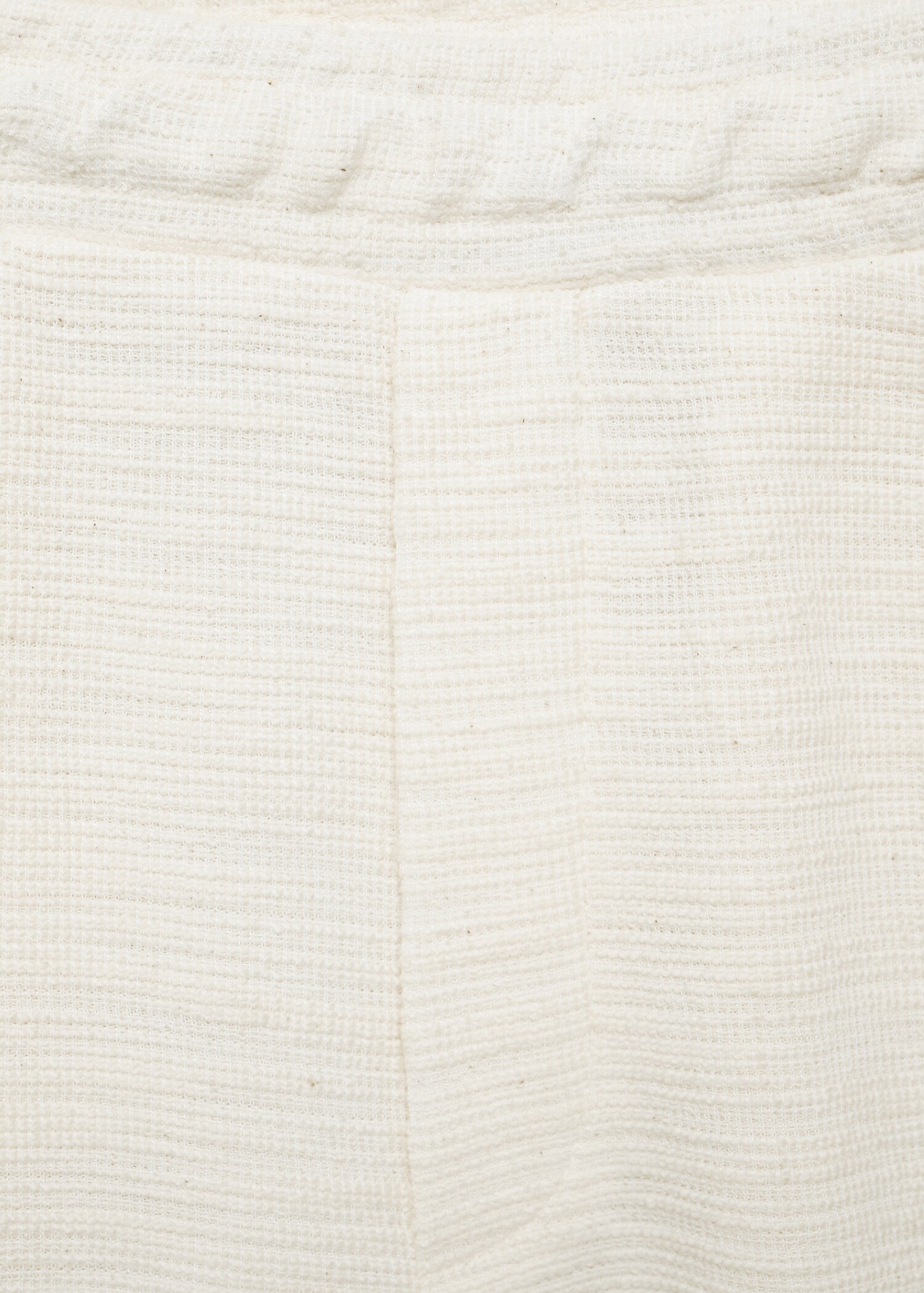 Textured cotton bermuda shorts with drawstring - Details of the article 8