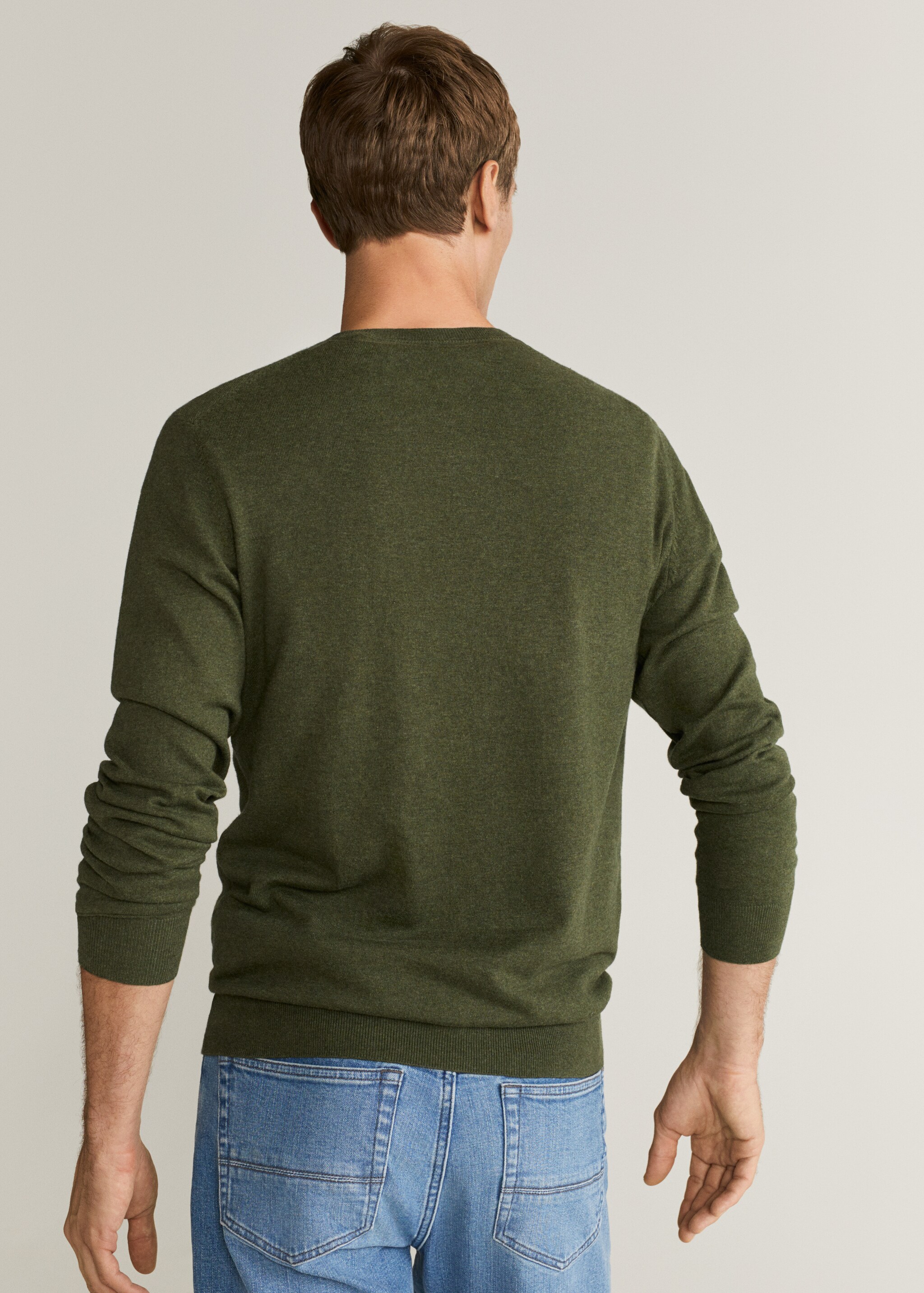 Textured cotton cashmere-blend sweater - Reverse of the article