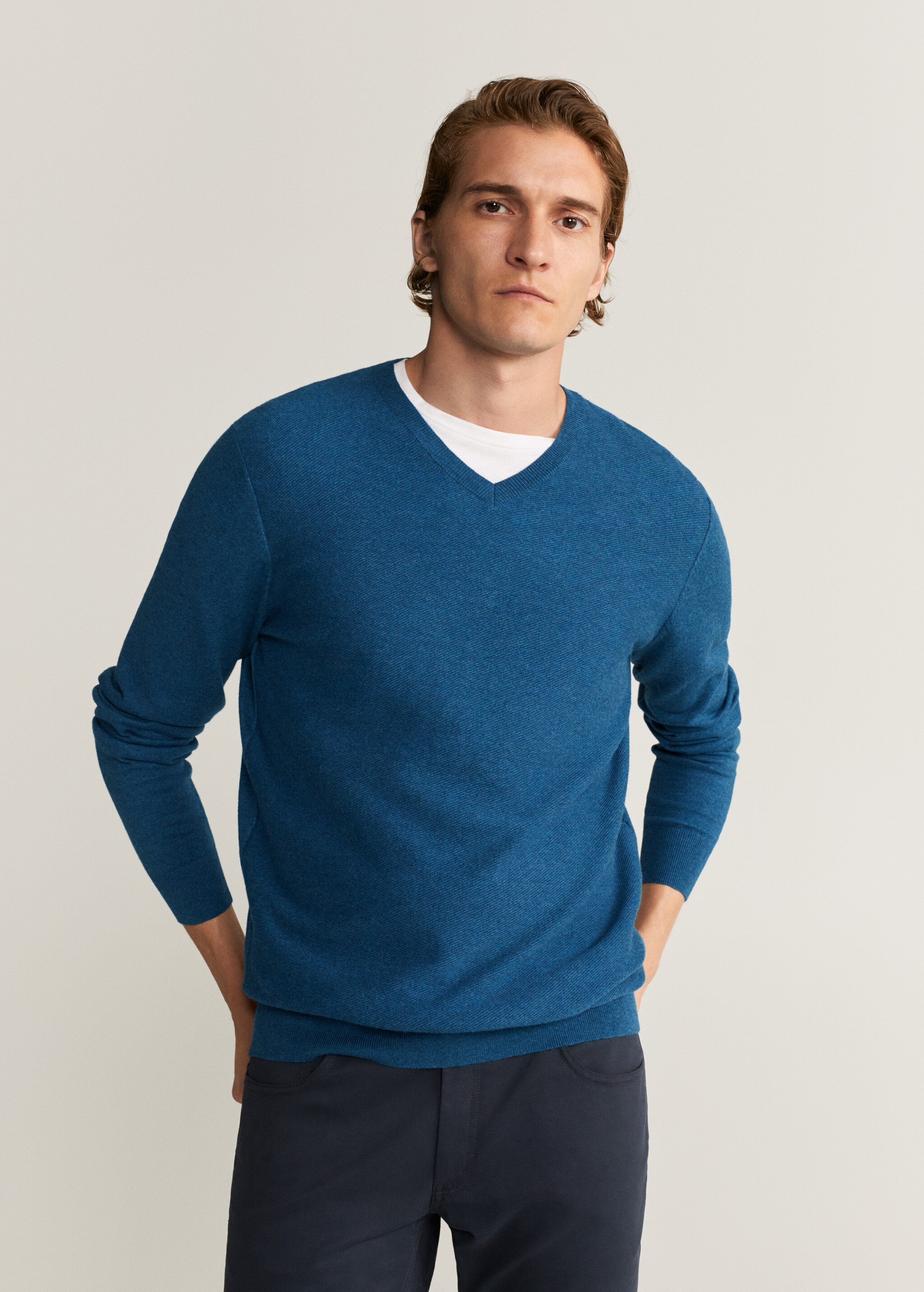 Textured cotton cashmere-blend sweater - Details of the article 2