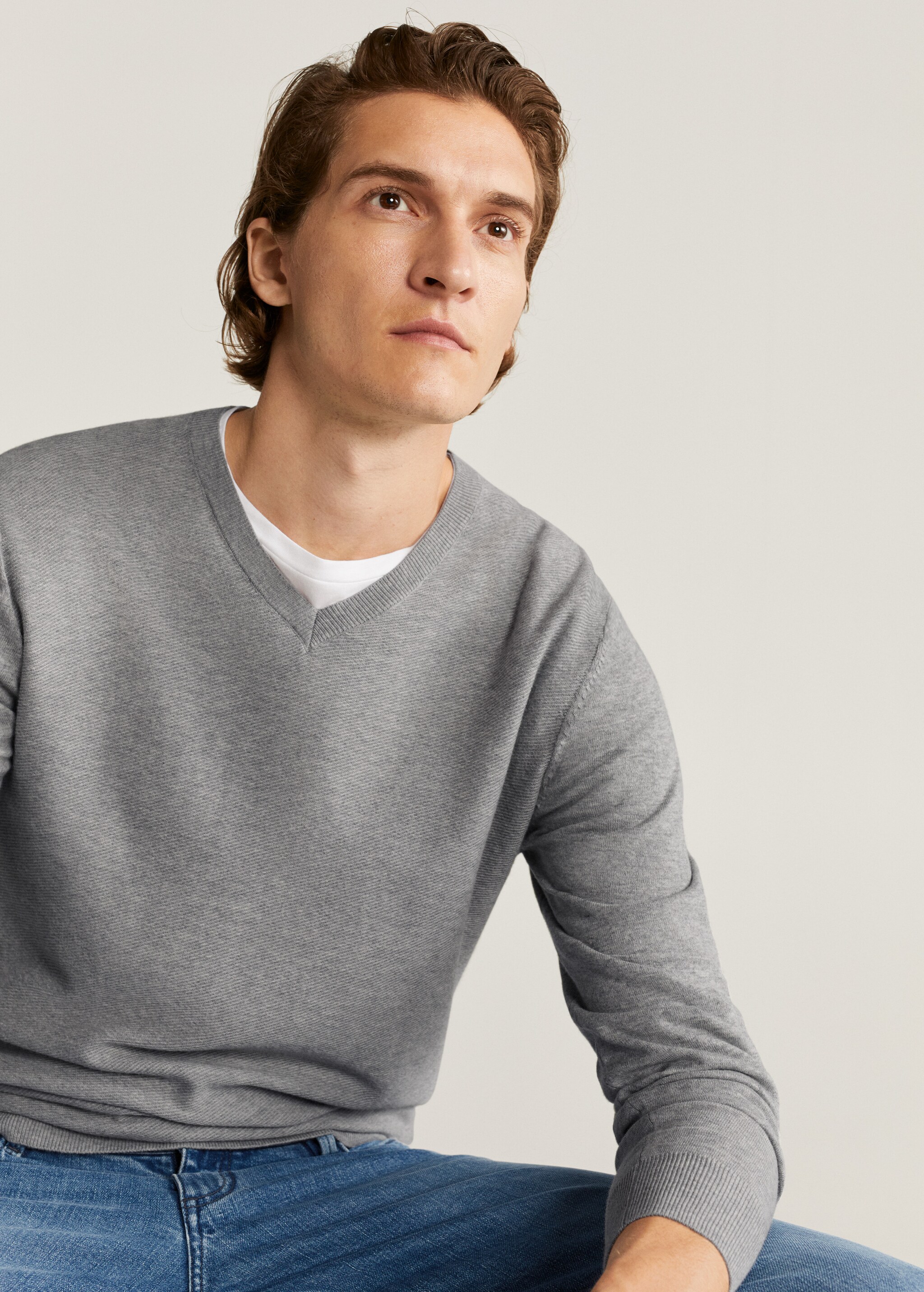 Textured cotton cashmere-blend sweater - Details of the article 2