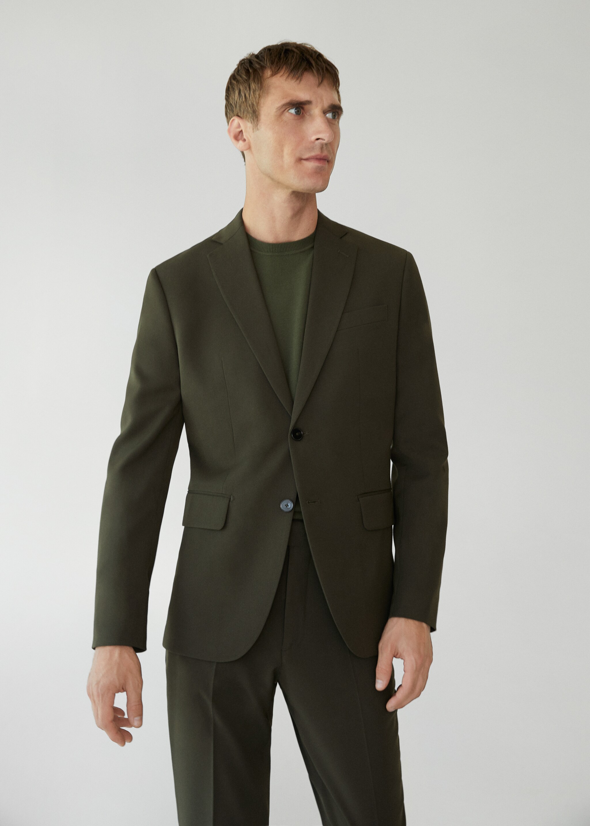 Oblekové sako slim fit - Náhled ve středové rovině